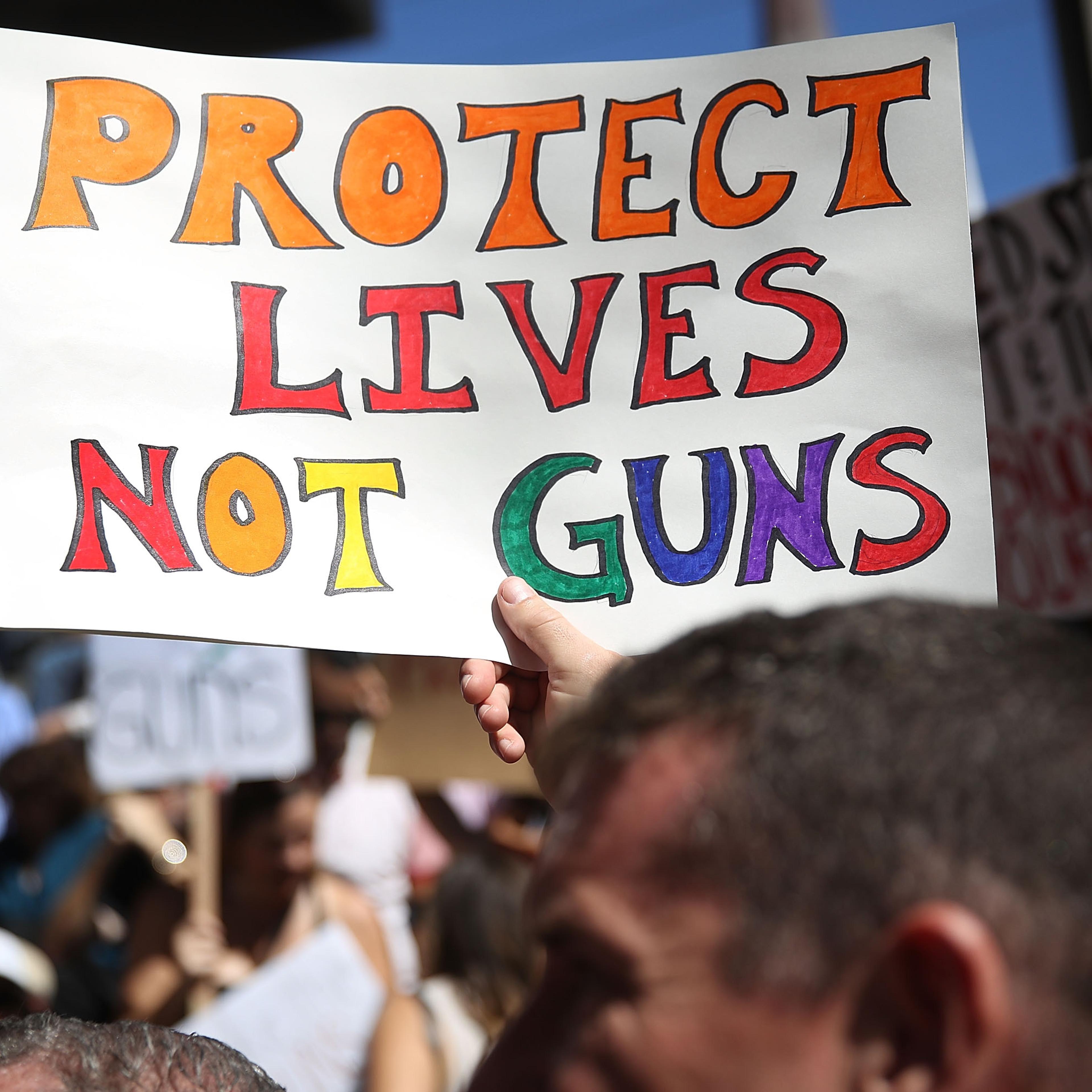 Protestors Rally For Gun Control At Broward Courthouse After FL School Shooting