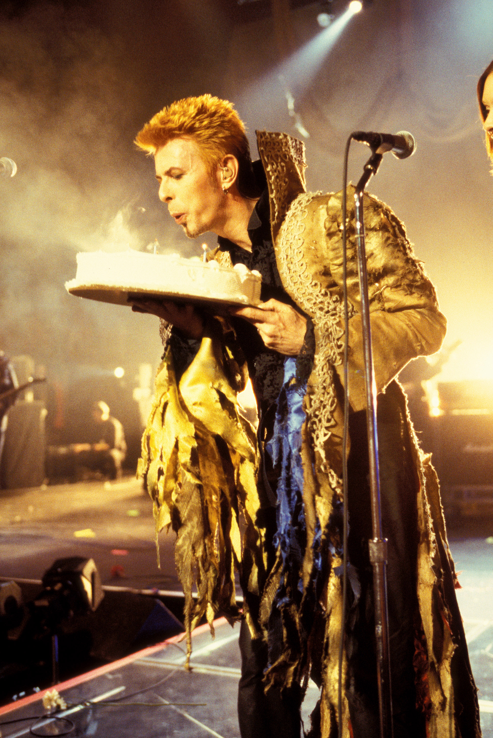 David Bowie onstage at Madison Square Garden for his 50th Birthday Concert in New York City on Jan. 9, 1997.