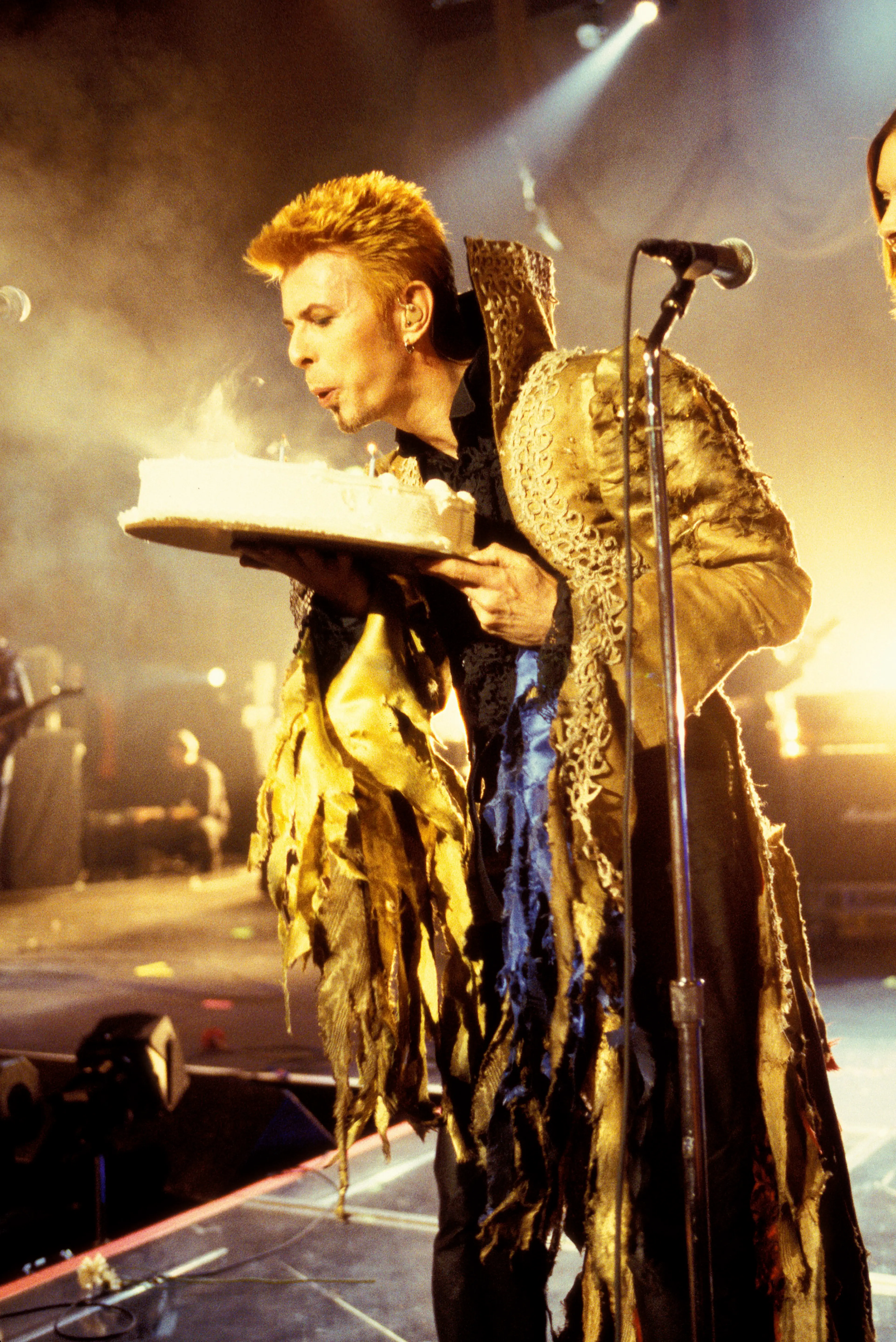 David Bowie onstage at Madison Square Garden for his 50th Birthday Concert in New York City on Jan. 9, 1997.