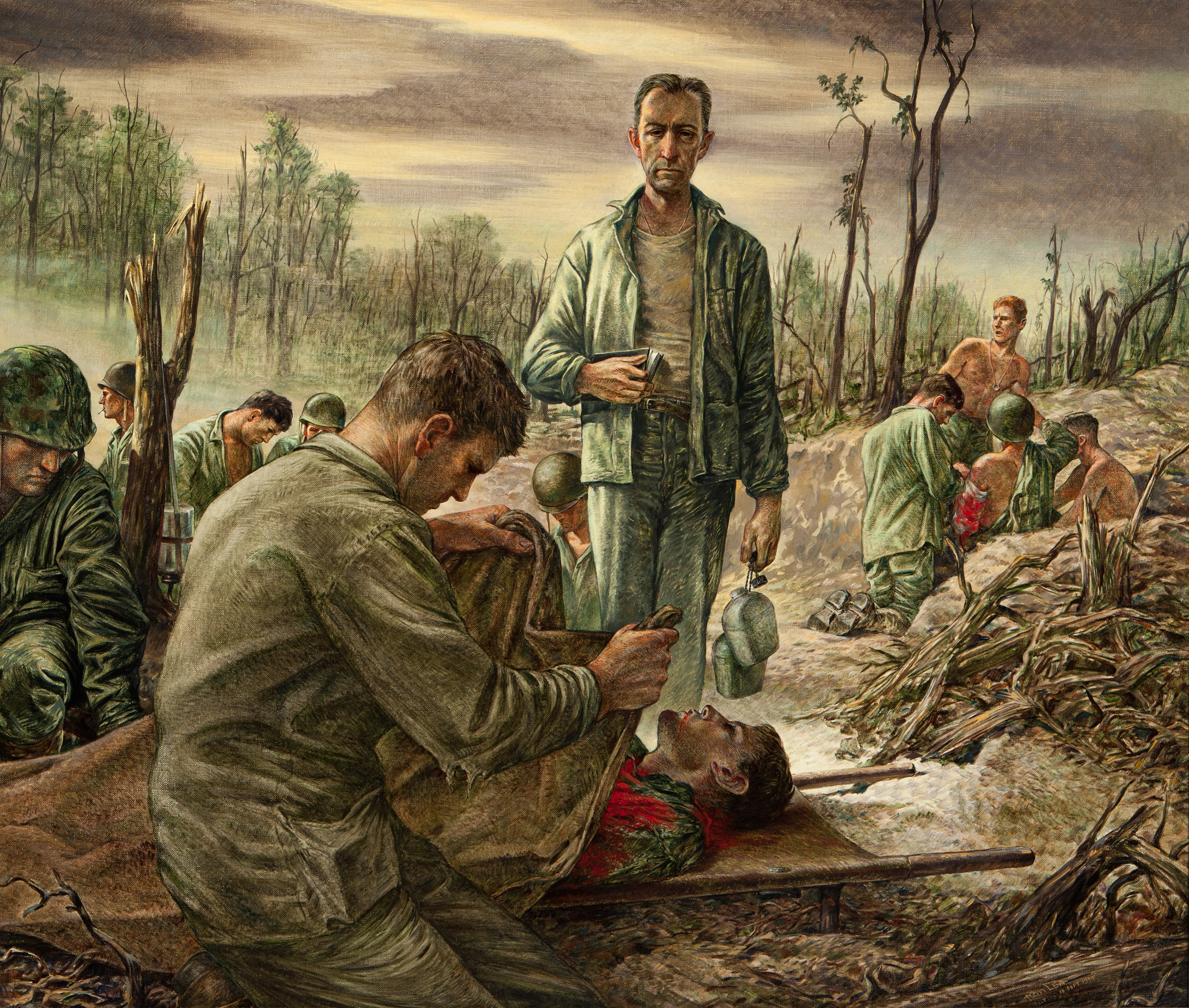WWII painting from LIFE magazine by Tom Lea.