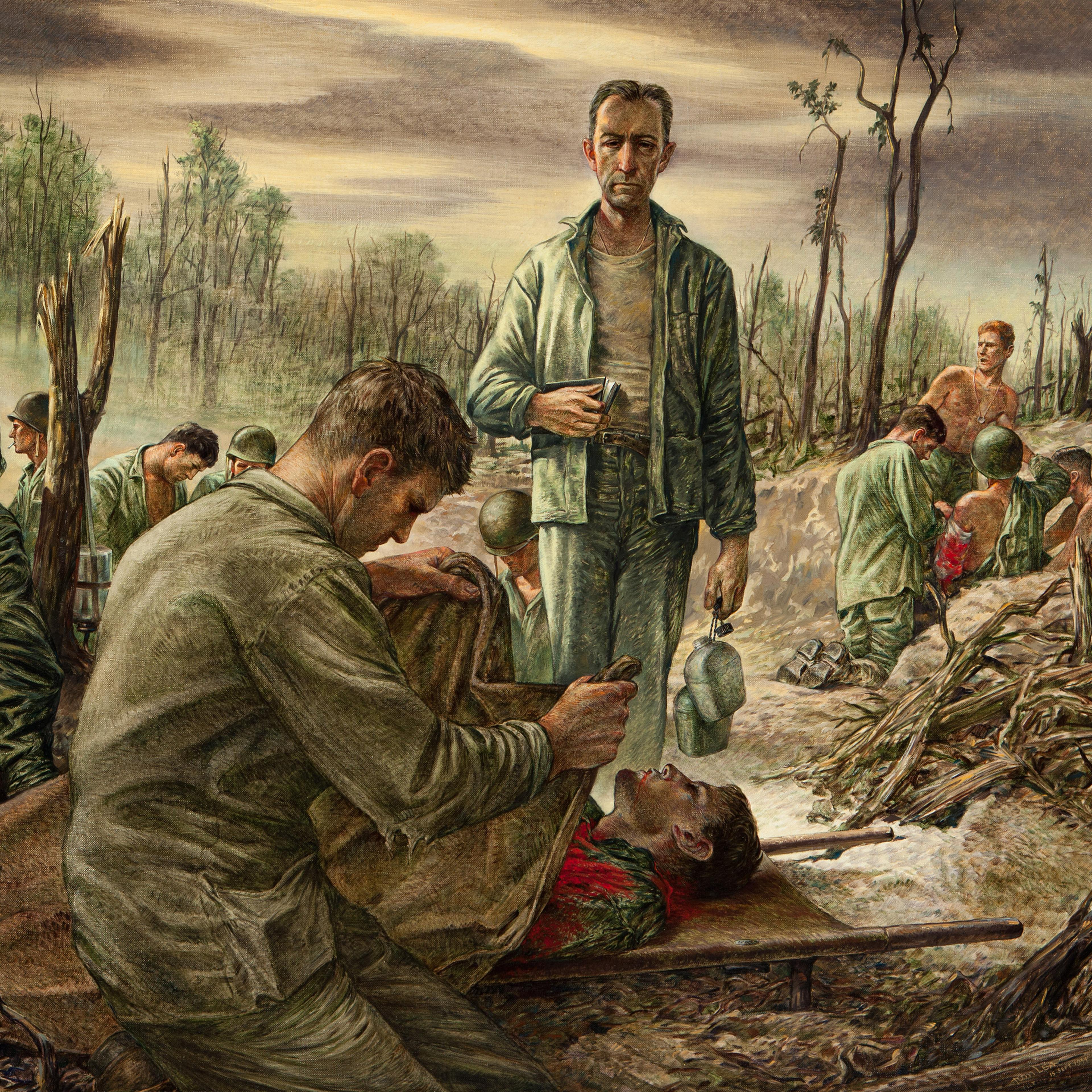 WWII painting from LIFE magazine by Tom Lea.
