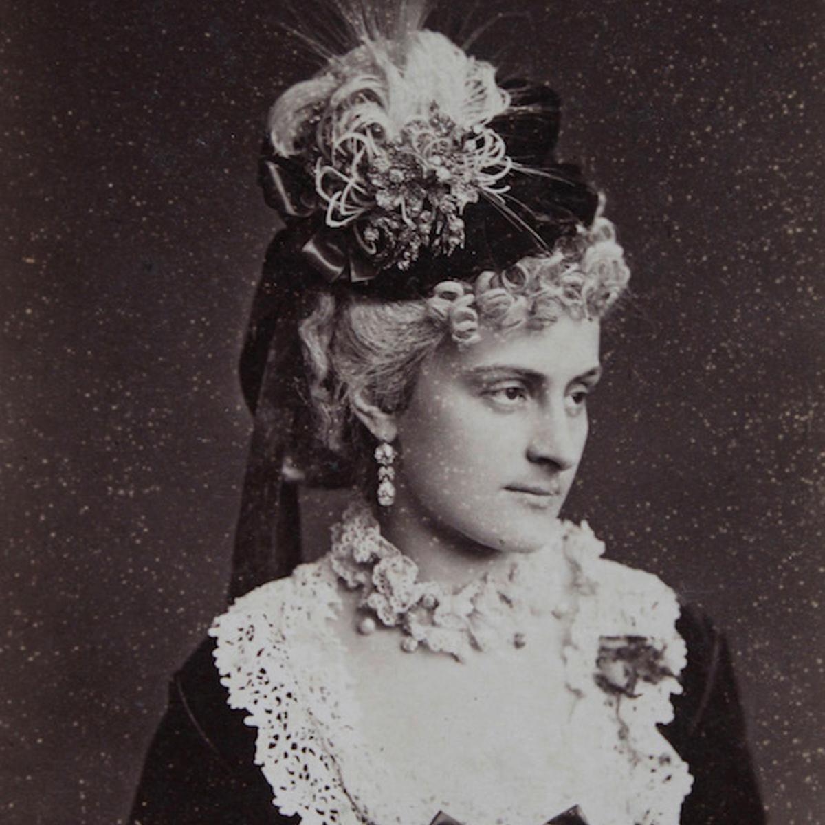 Countess Kinsky.Costume Photograph For Living Pictures On Occasion Of A Charity Event Of The Viennese Aristocracy For The Widows And Orphans Victims Of The Battle Of Novara (1849). 1869. Photograph By Ad?le. Vienna [Prater Street 18 Hotel De L'Europe And