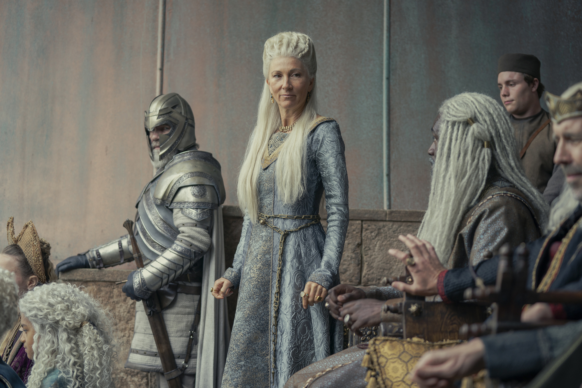 Eve Best as Princess Rhaenys Velaryon in House of the Dragon