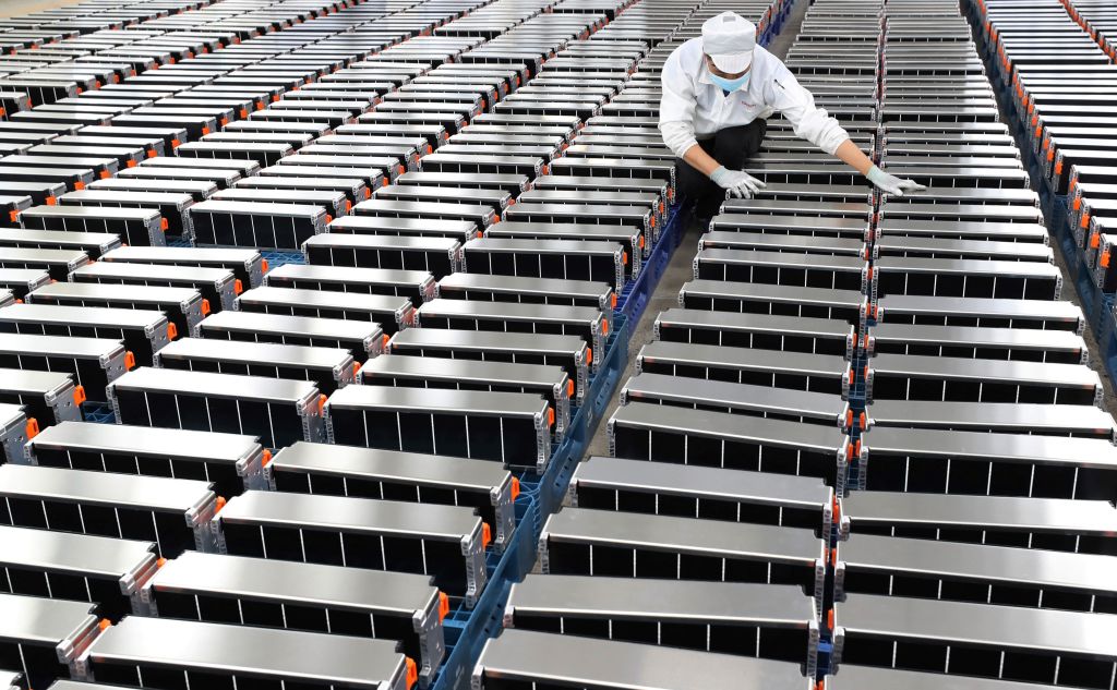 Most EVs today use lithium-ion batteries (pictured here), but some companies are trying to develop new solid-state technology to boost performance.