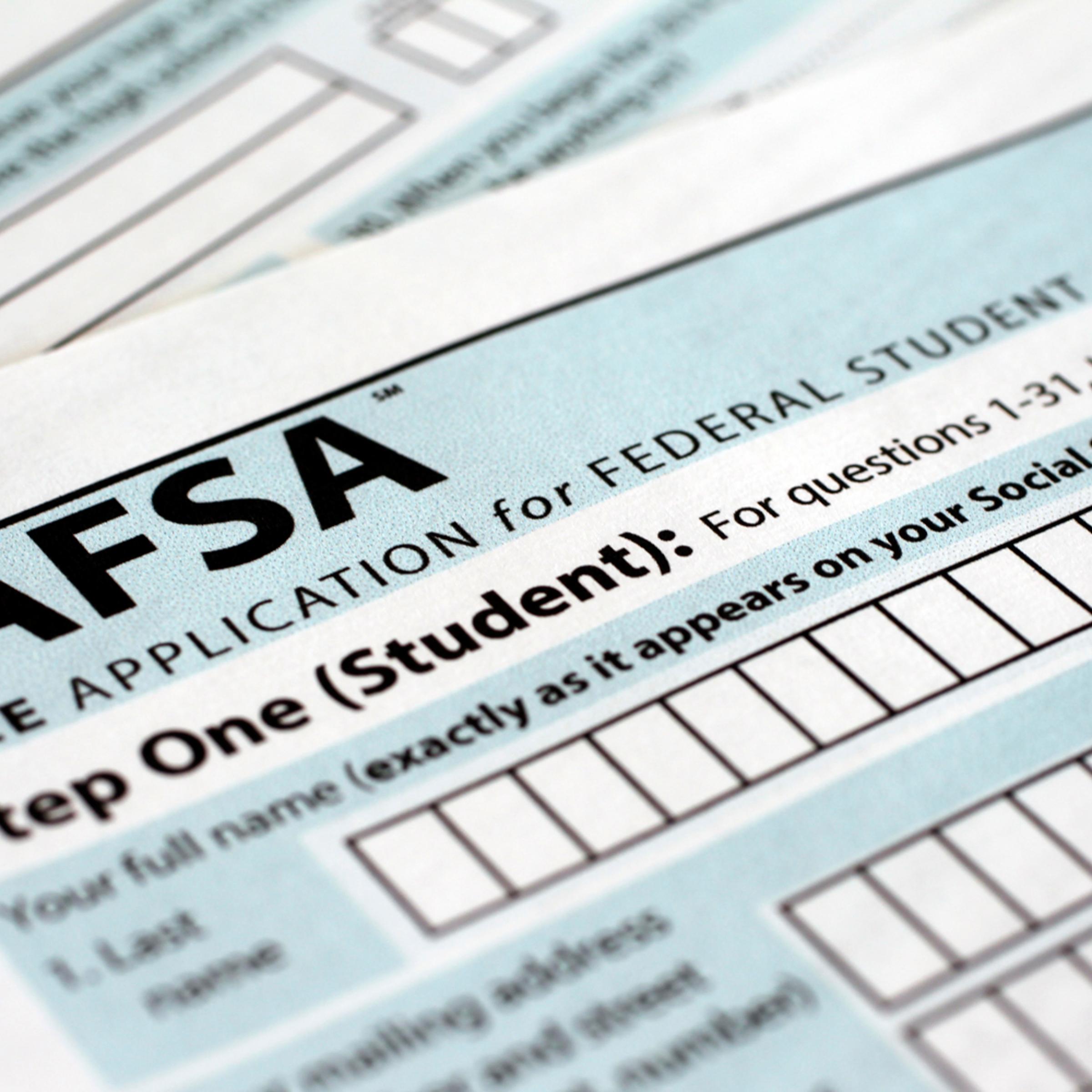 The Free Application for Federal Student Aid (FAFSA) form is photographed in Frederick, Md., Jan. 26, 2014.