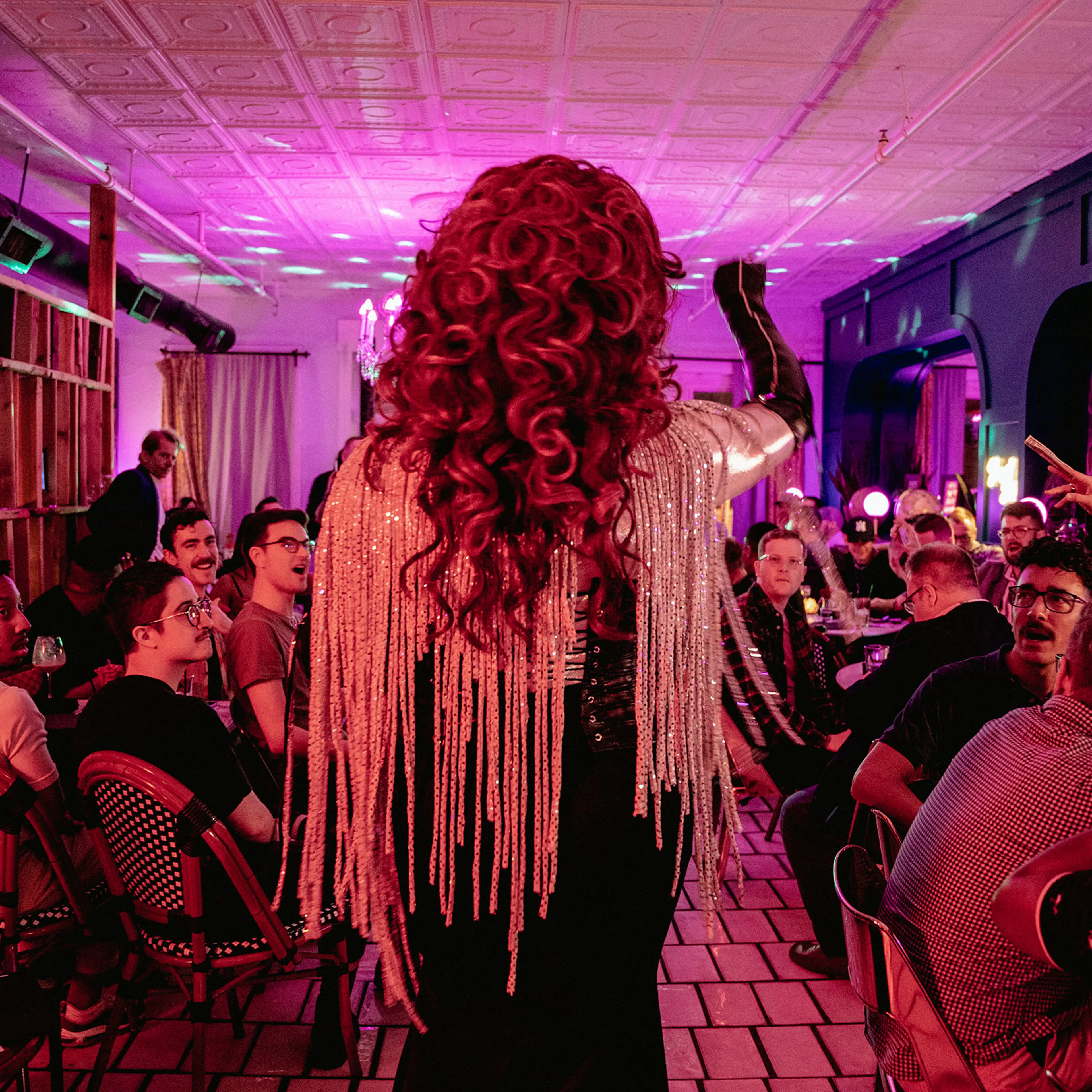 Keleigh Klarke performs at a drag show at IBIS in downtown Memphis, Tenn., on March 25.
