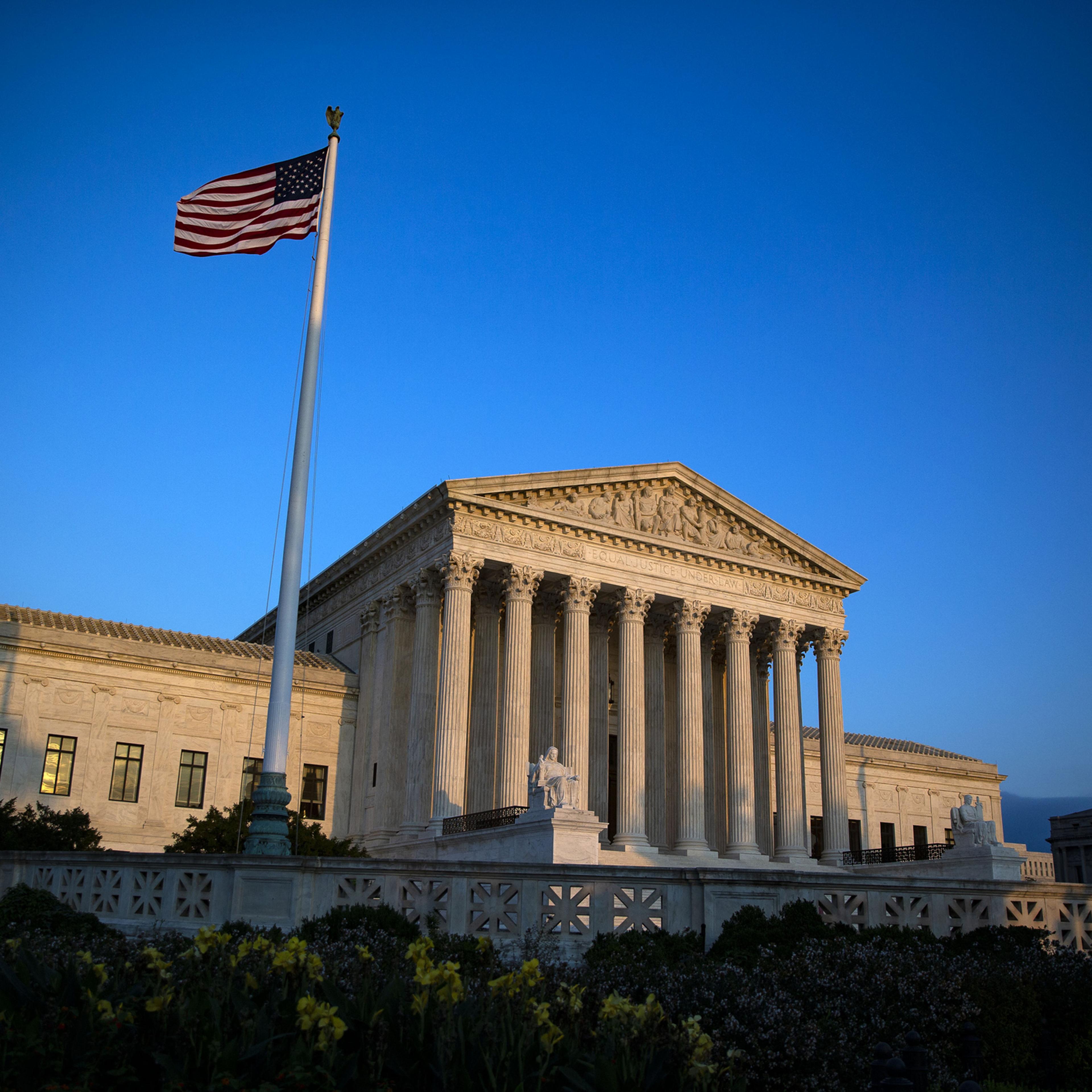 The U.S. Supreme Court building stands in Washington