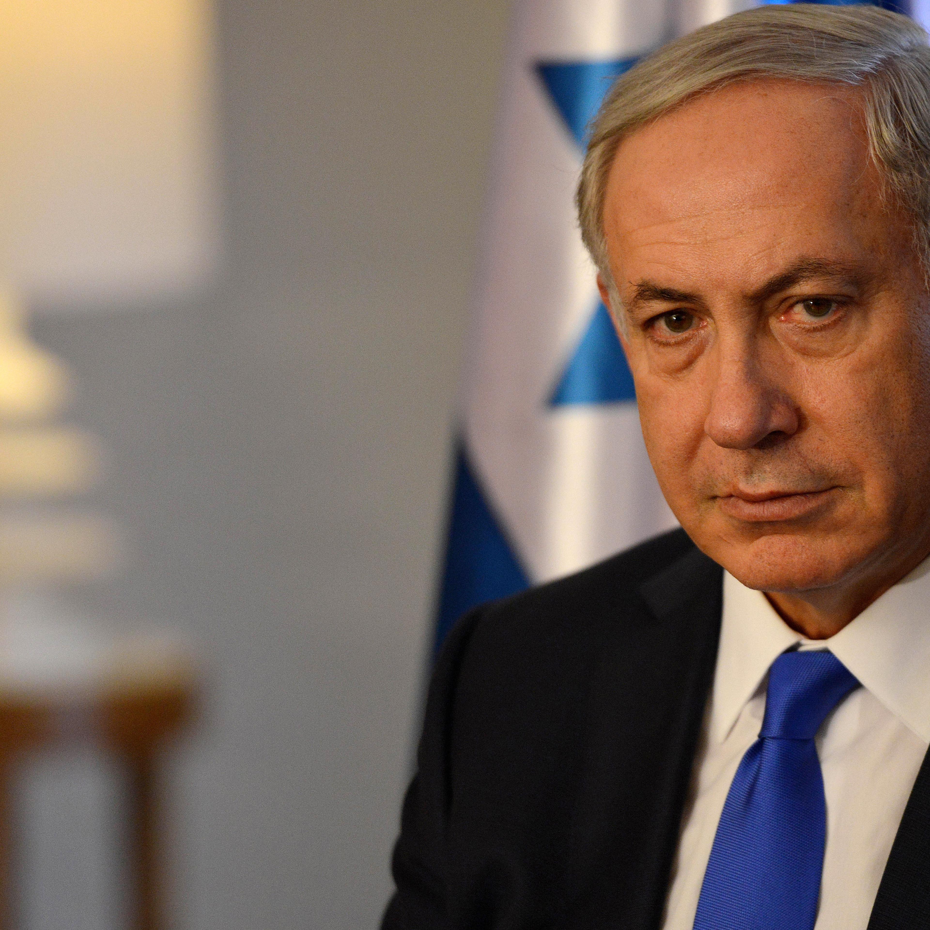 Israeli Prime Minister Benjamin Netanyahu is seen prior to bilateral talks