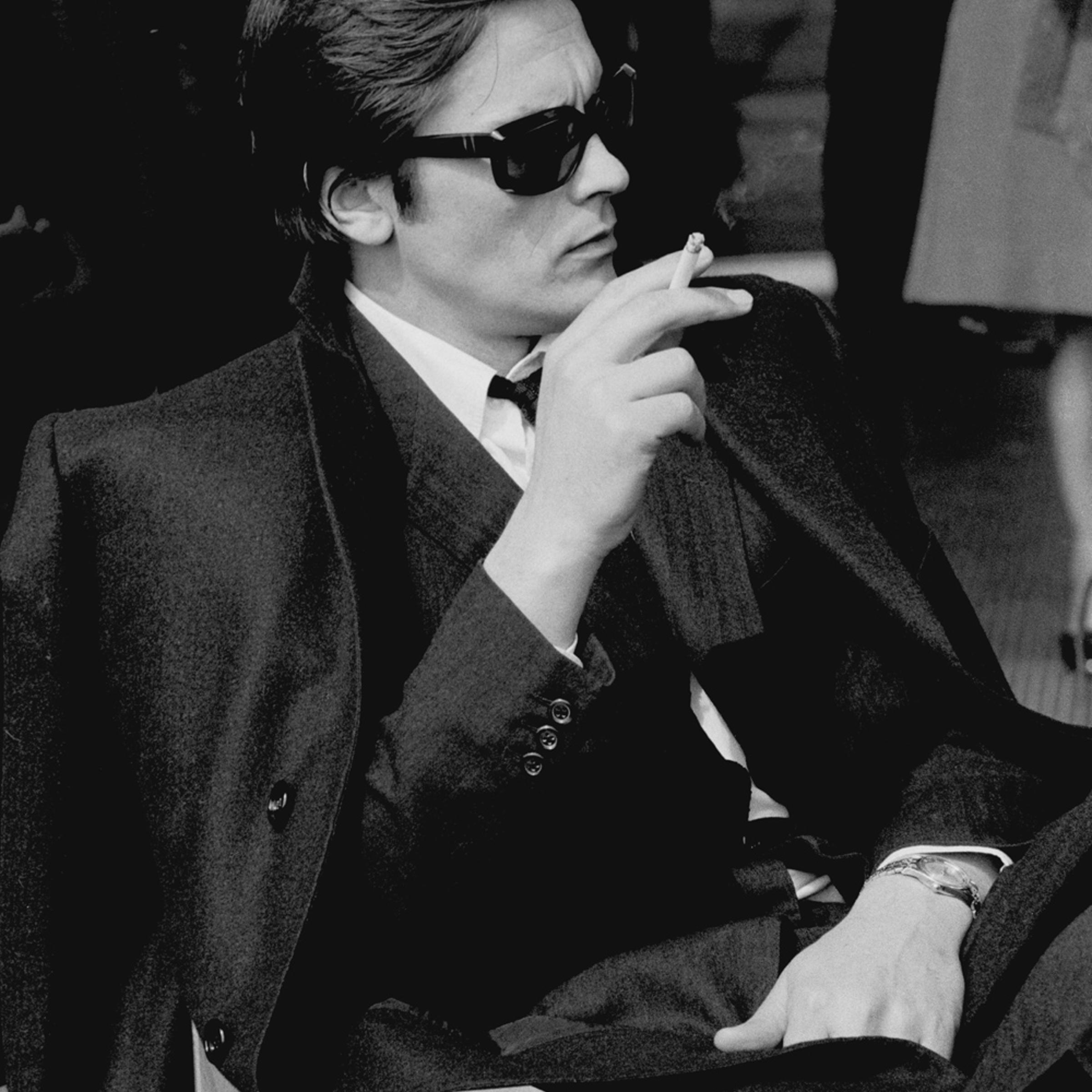 The French actor Alain Delon appears while making 'The Sicilian Clan' in Rome in 1969.