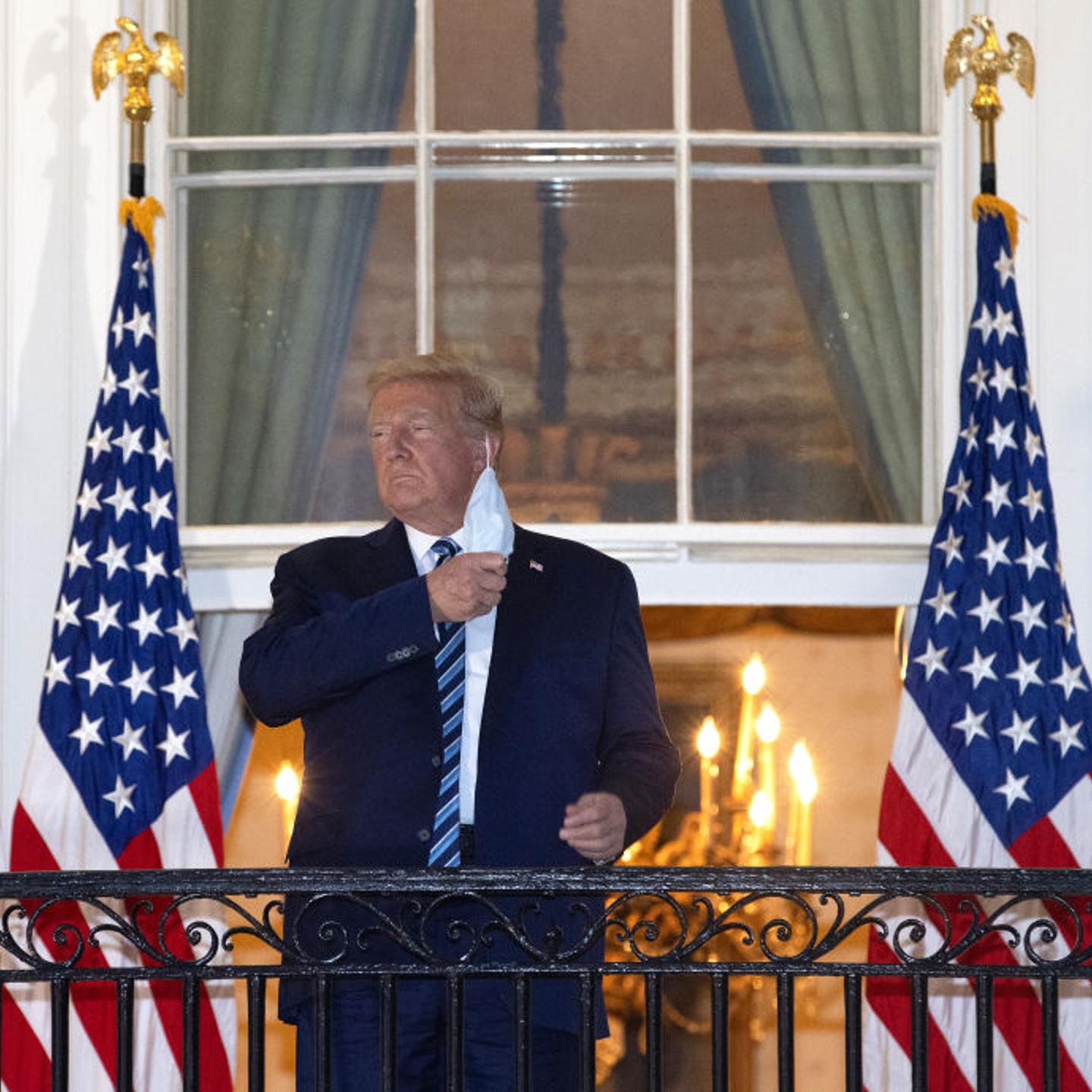 President Trump Arrives Back At White House After Stay At Walter Reed Medical Center For Covid