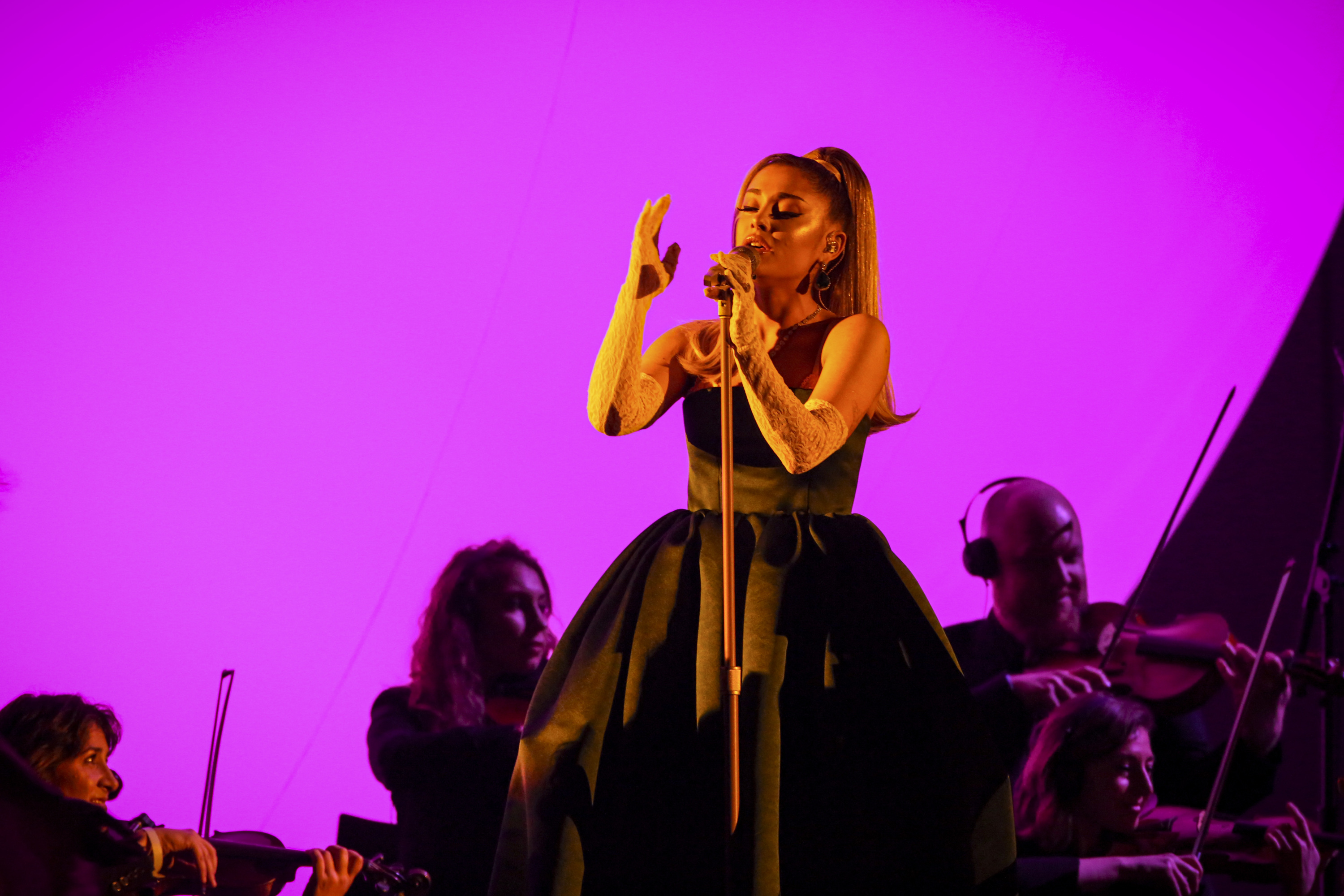 ariana grande positions black dress Ariana Grande