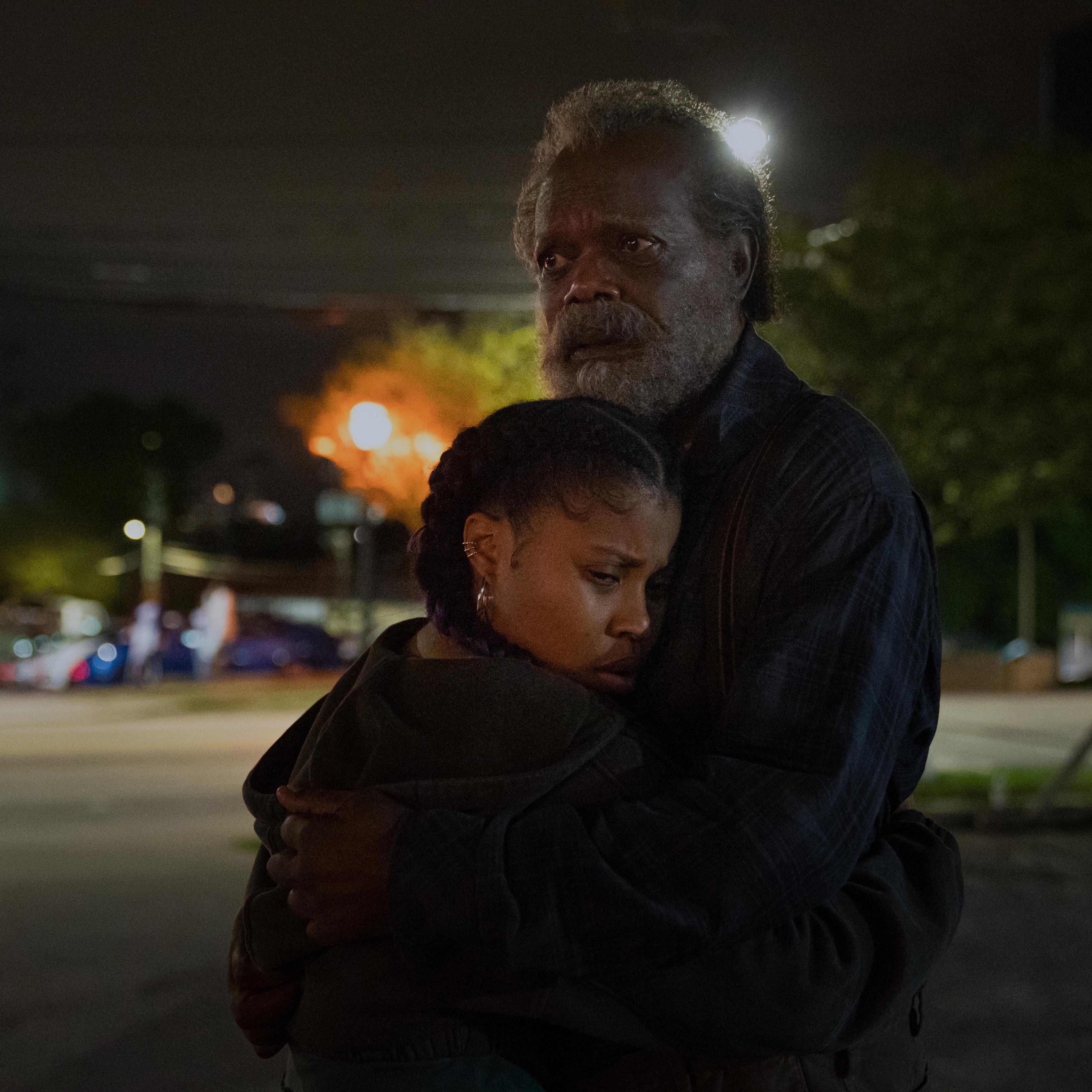 Dominique Fishback and Samuel L. Jackson in 'The Last Days of Ptolemy Grey'