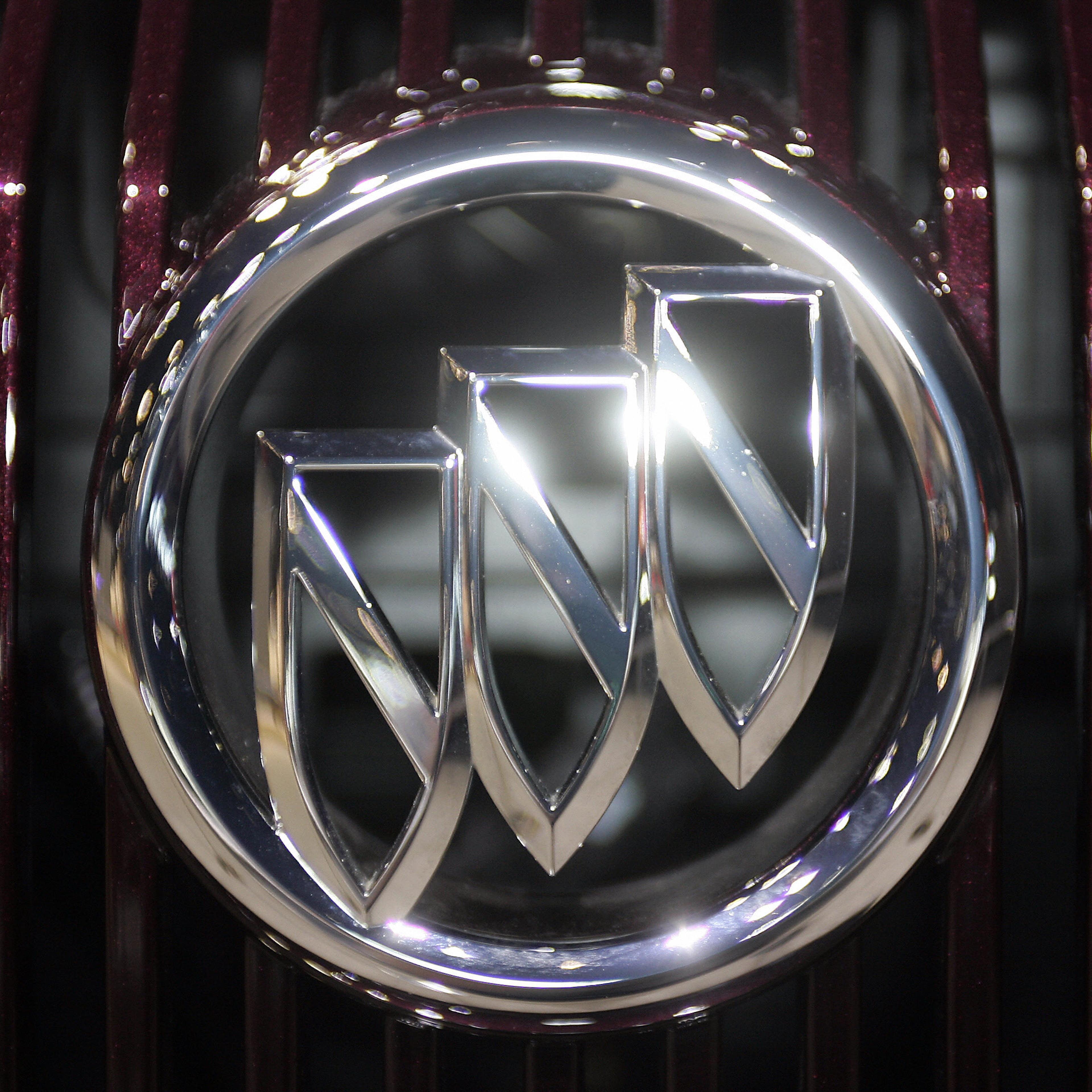 The Buick emblem on the grill of a new c