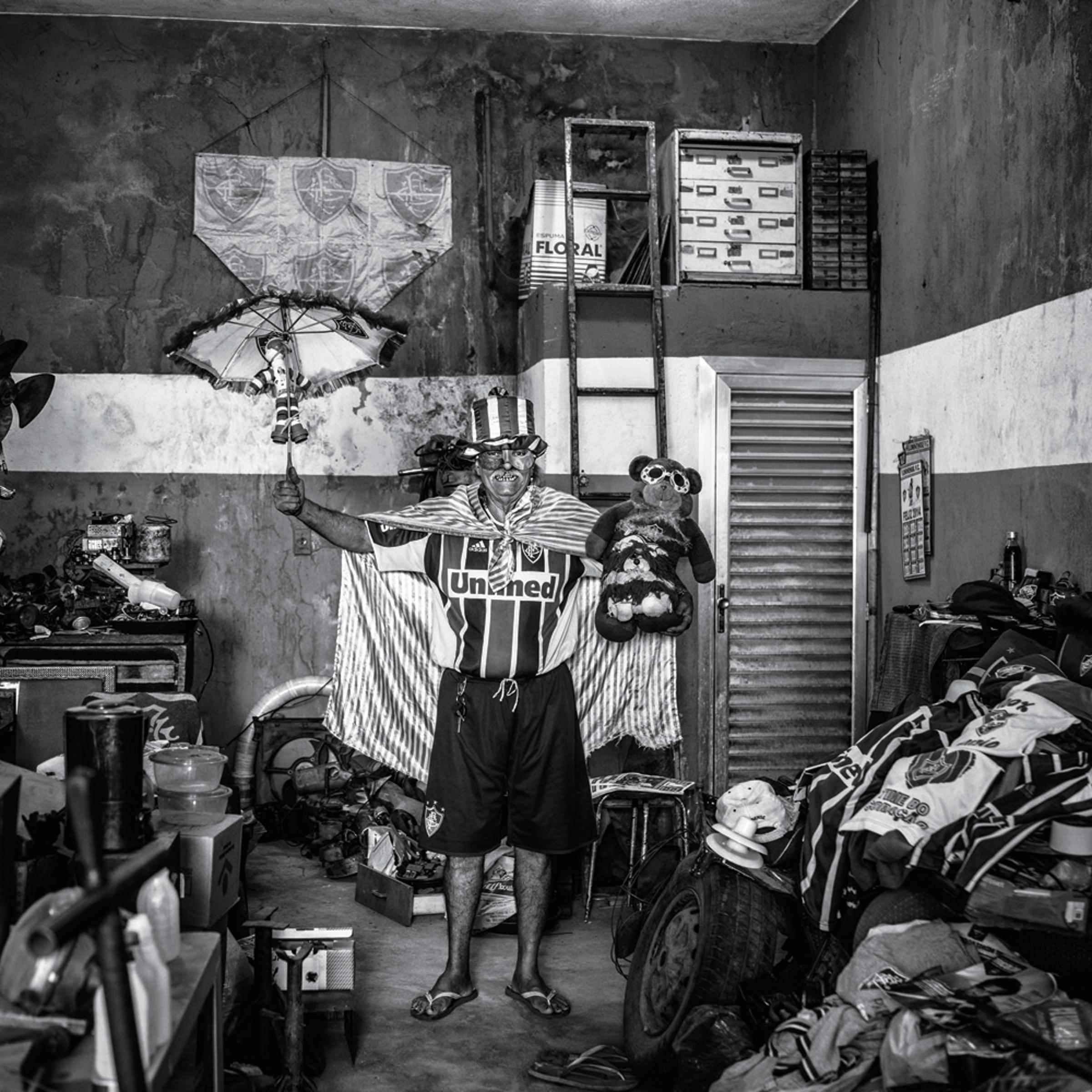 Real love Desirée Rogério de Carvalho has filled his workshop with items that show his support for Fluminense, a Rio de Janeiro team. The mechanic failed to show up at his own wedding because he decided that going to a Fluminense game was more important
