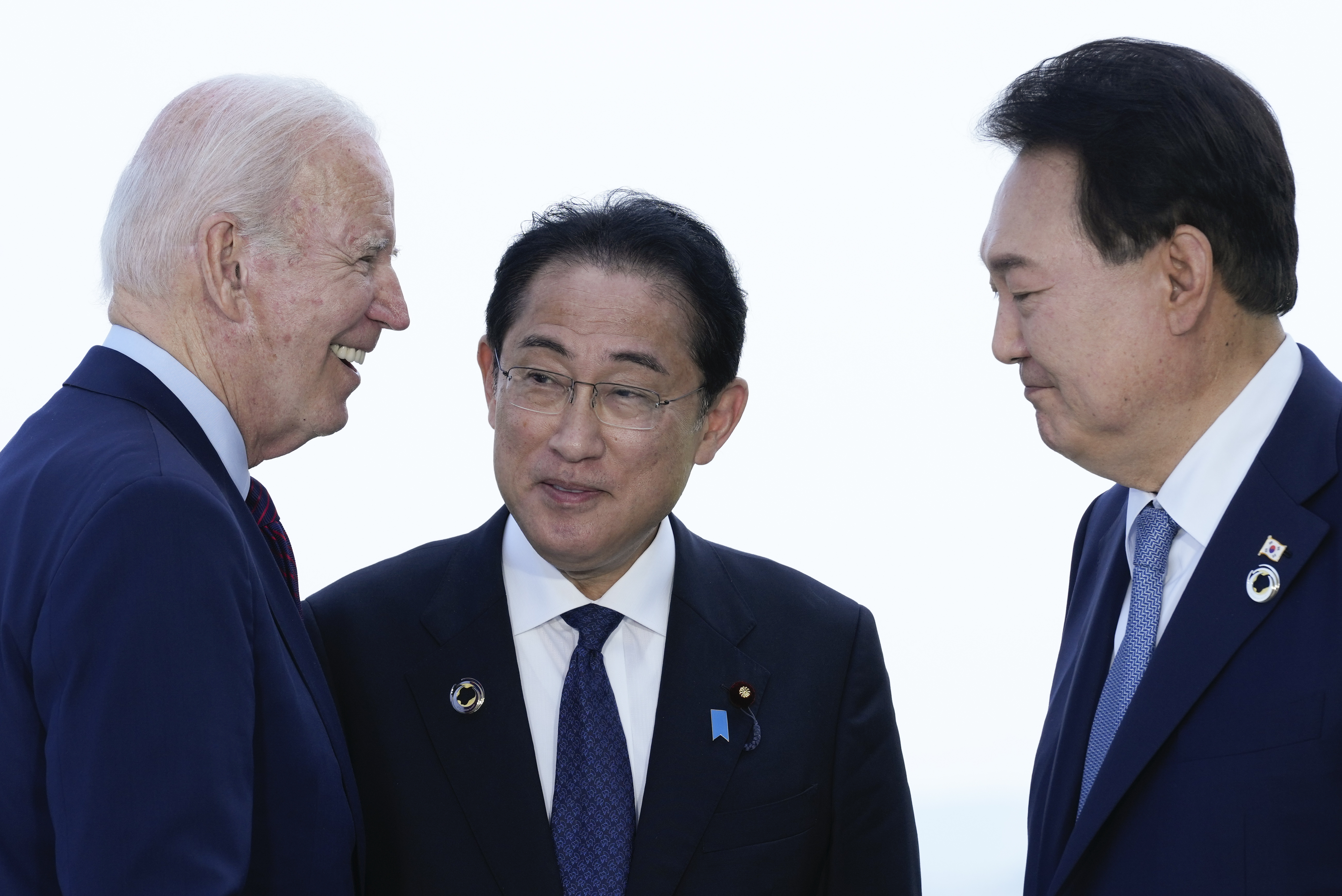 Joe Biden, Fumio Kishida, Yoon Suk Yeol