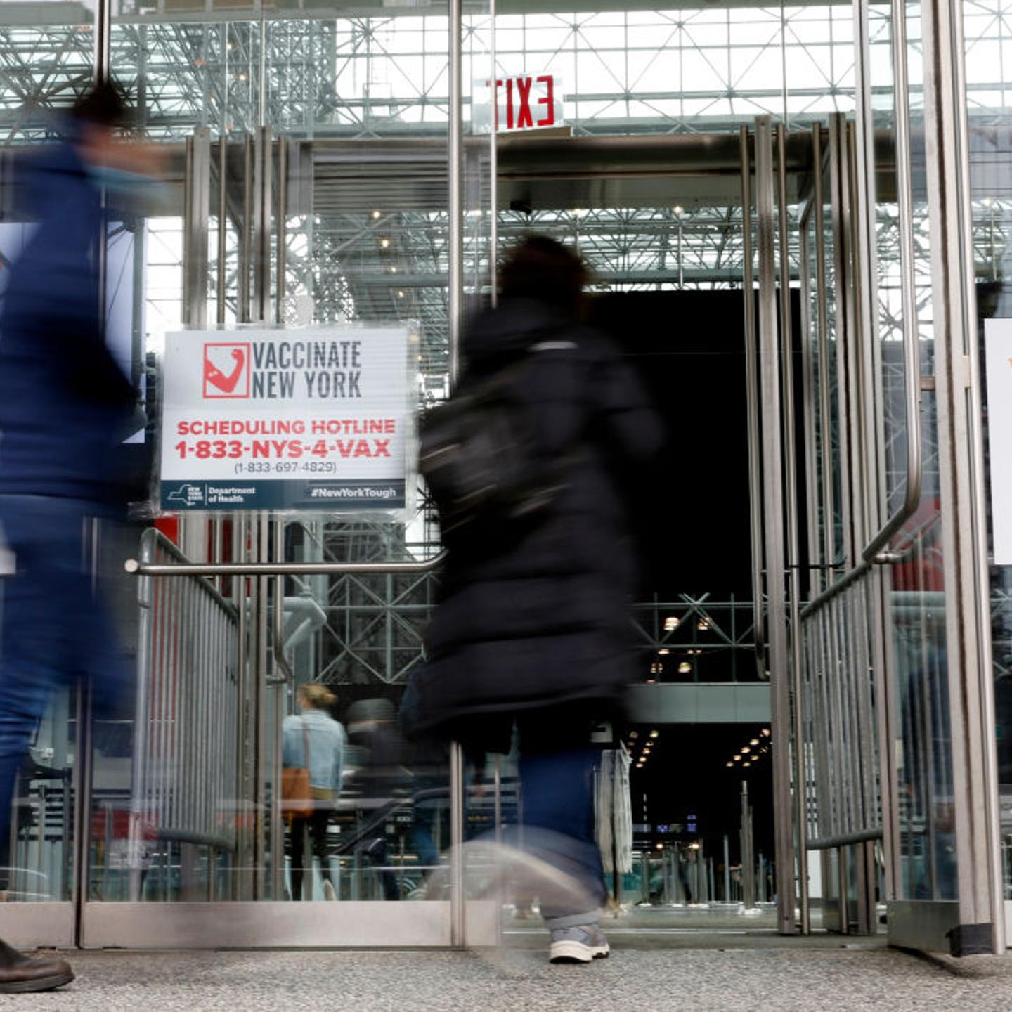 NYC Residents Go To The Javits Center For A Covid-19 Vaccination