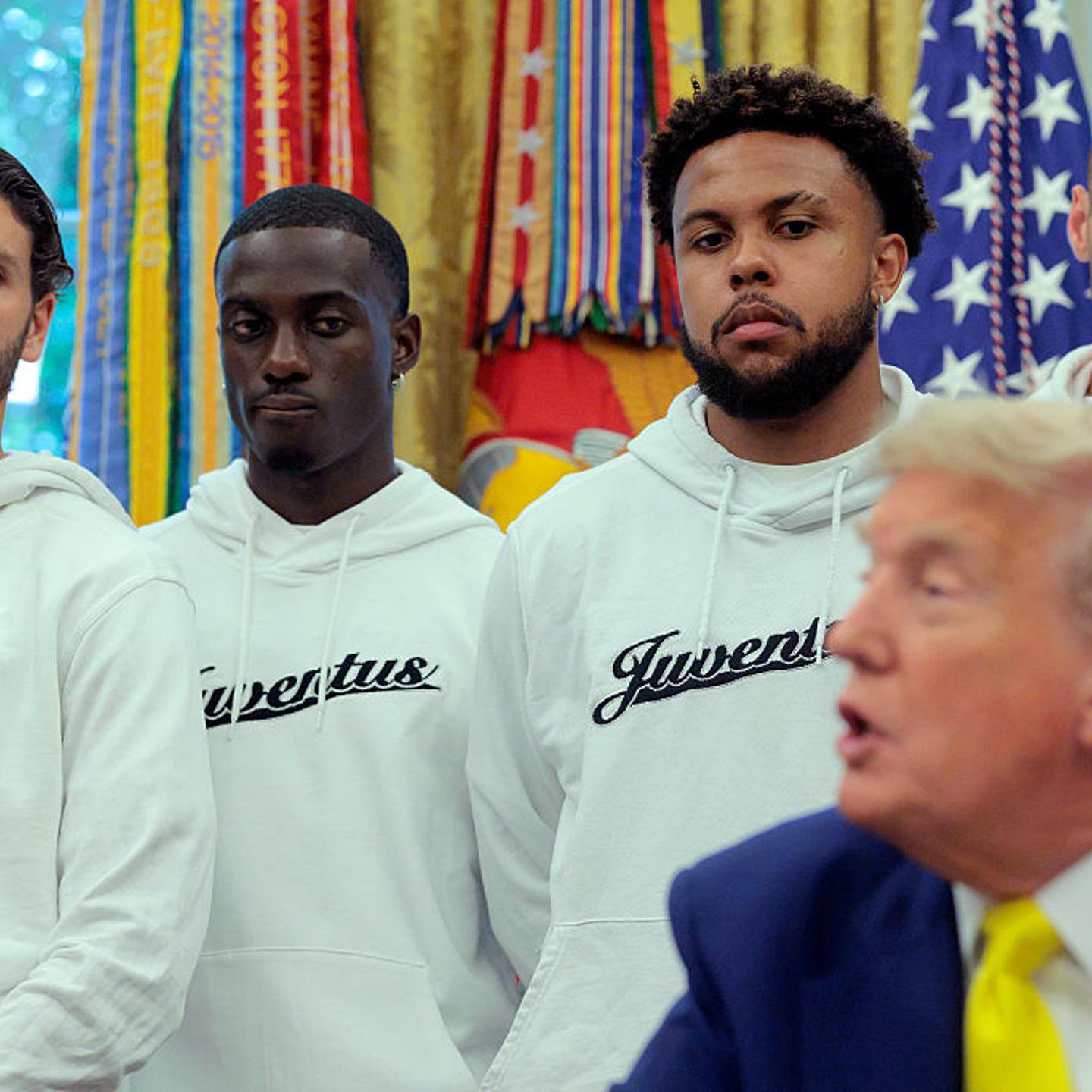 President Trump Hosts Juventus FC In The Oval Office Of The White House