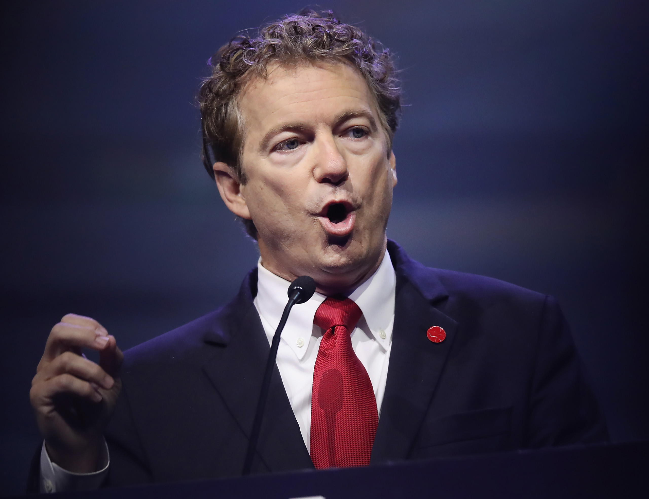 Sen. Rand Paul speaks at the National Rifle Association's NRA-ILA Leadership Forum during the NRA Convention at the Kentucky Exposition Center in Louisville, Kentucky on May 20, 2016.