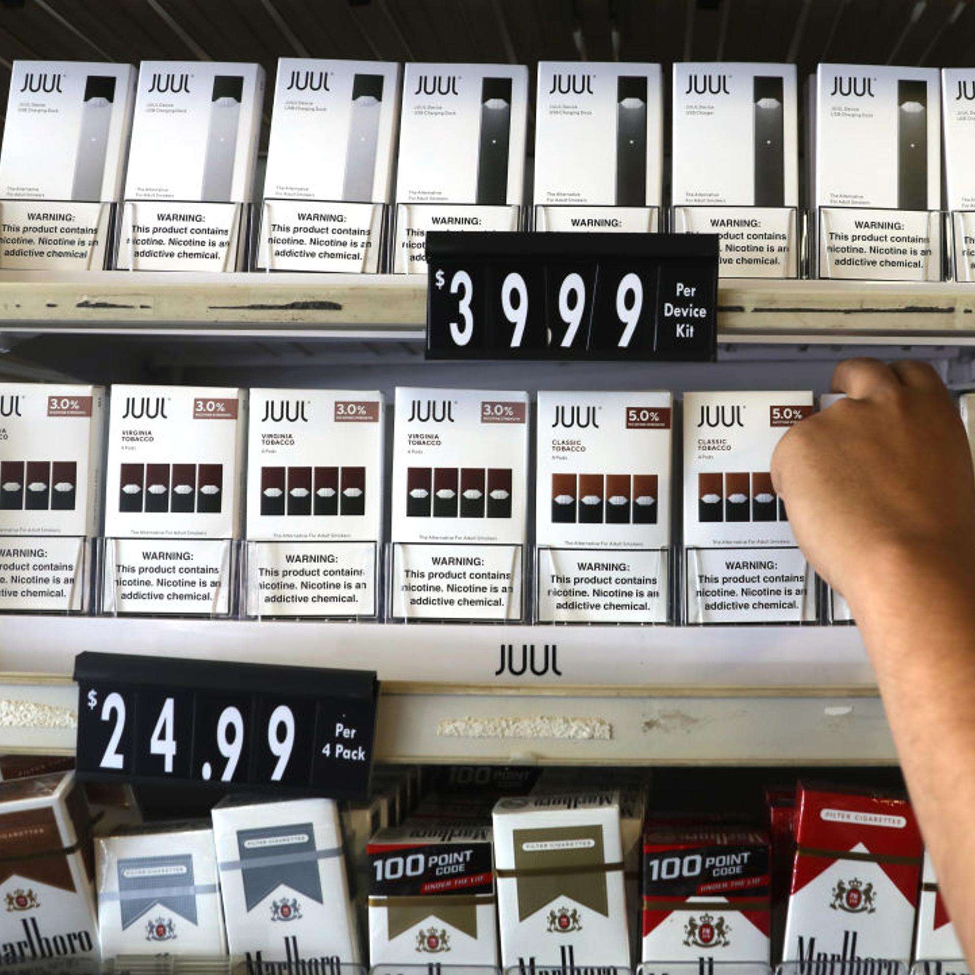Juul products at a convenience store