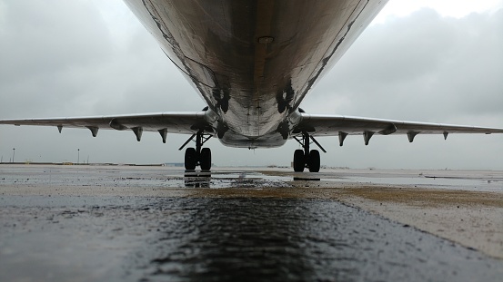 Low angle view of airplane