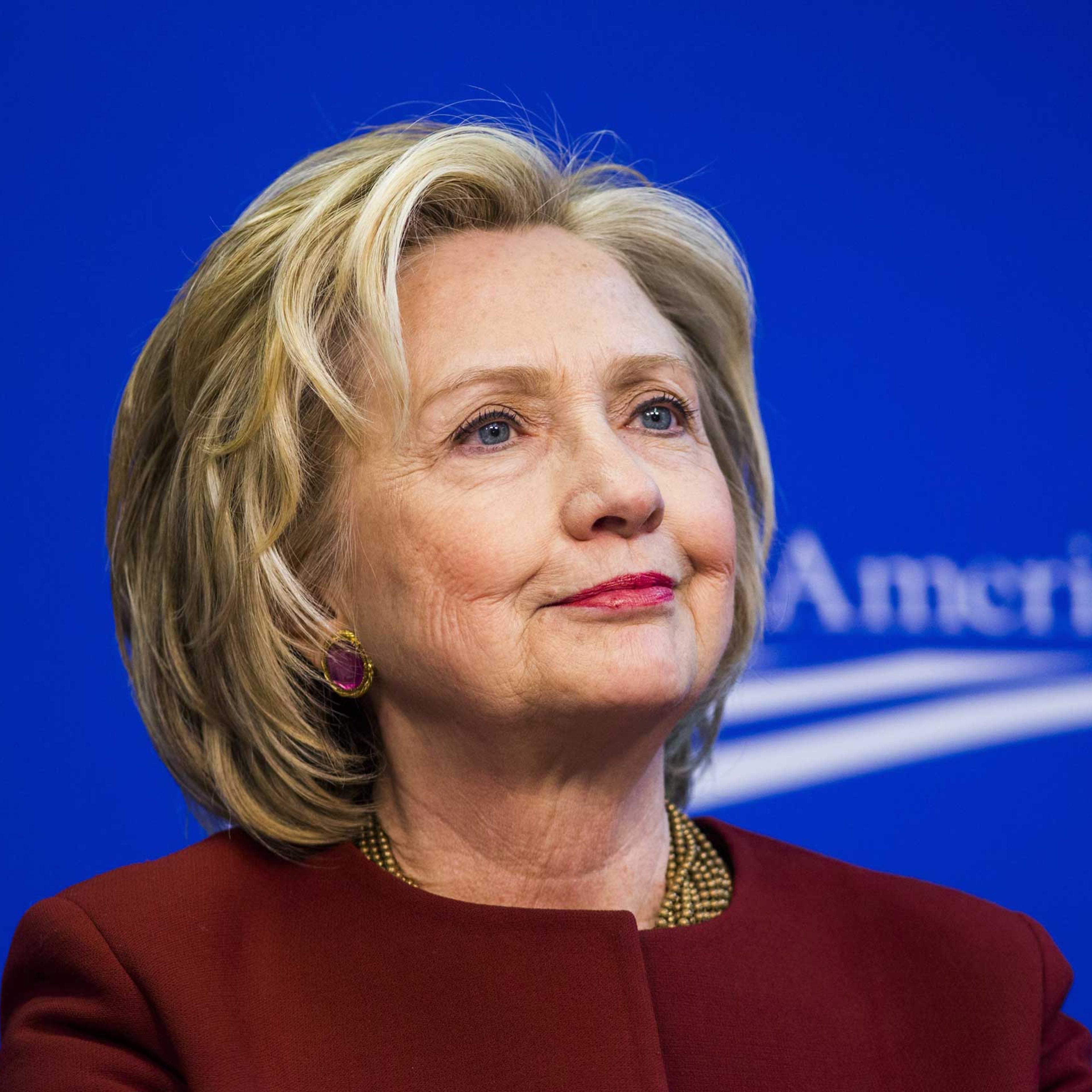 Former U.S. Secretary of State Hillary Clinton takes part in a Center for American Progress roundtable discussion on "Expanding Opportunities in America's Urban Areas" in Washington on March 23, 2015.