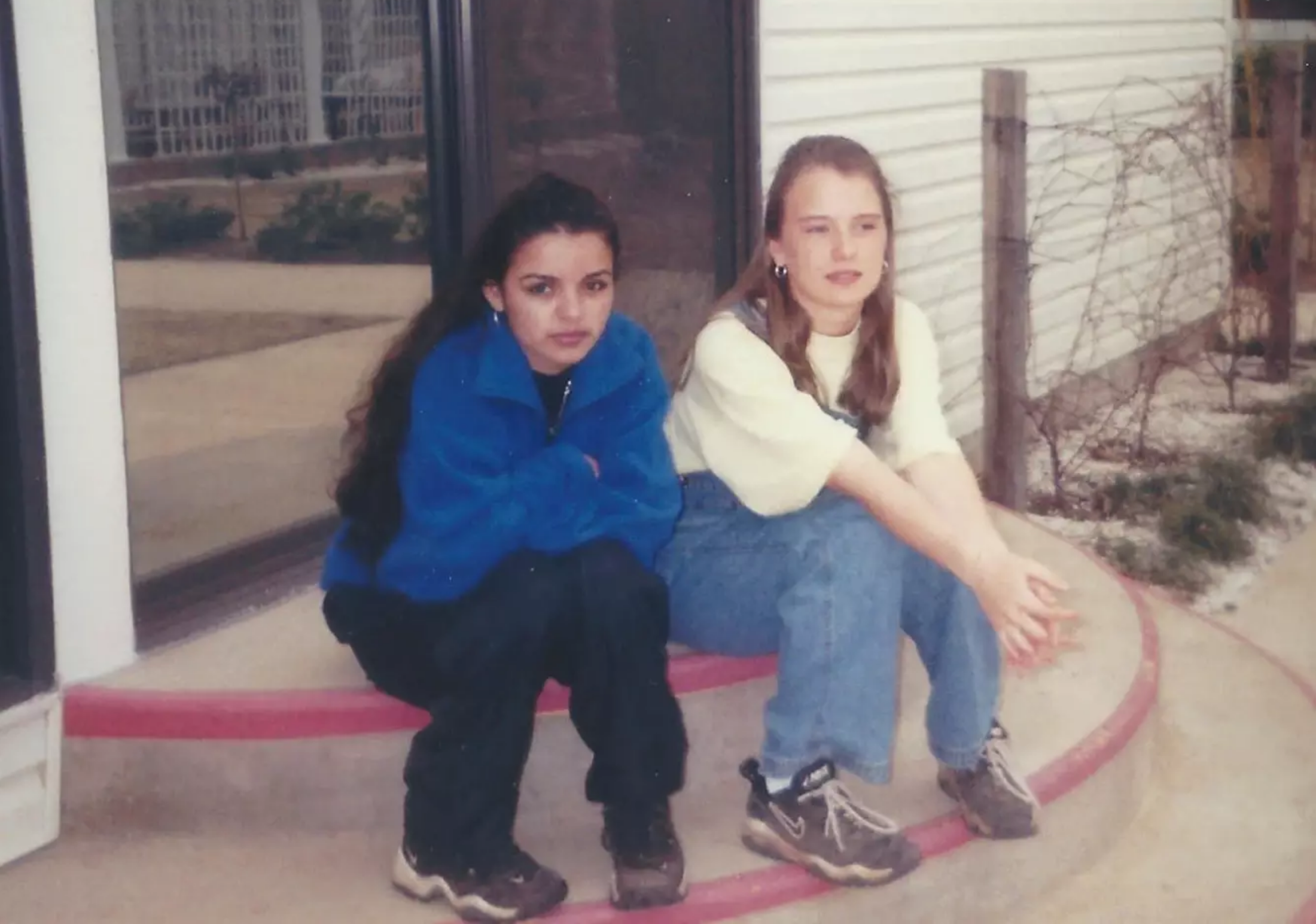 Pebbles Rodriguez (left) and Amy Eddy as children