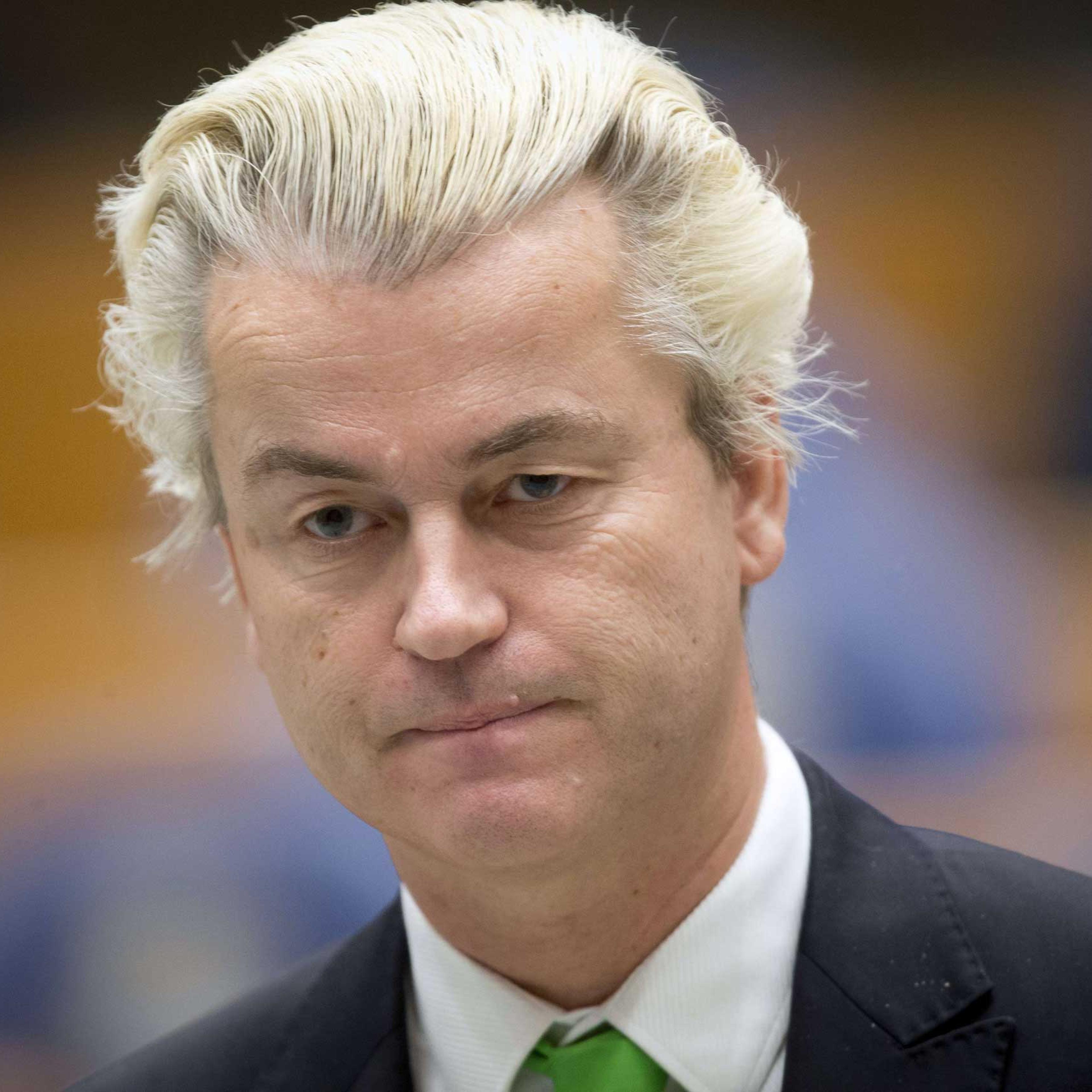 Dutch far-right wing PVV-leader Geert Wilders stands at the Parliament building in The Hague, The Netherlands, on Dec. 18, 2014.