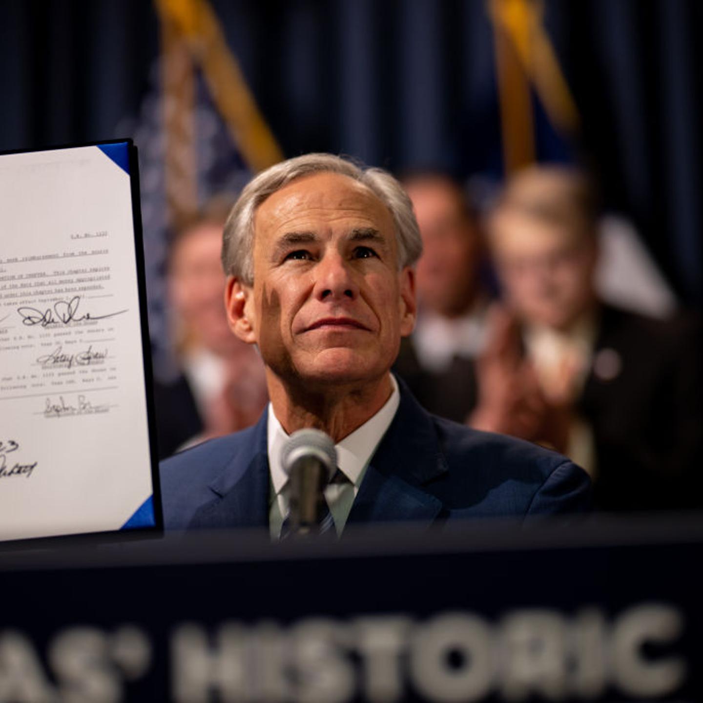 Texas Governor Abbott Holds Border Security Bill Signing At Texas Capitol