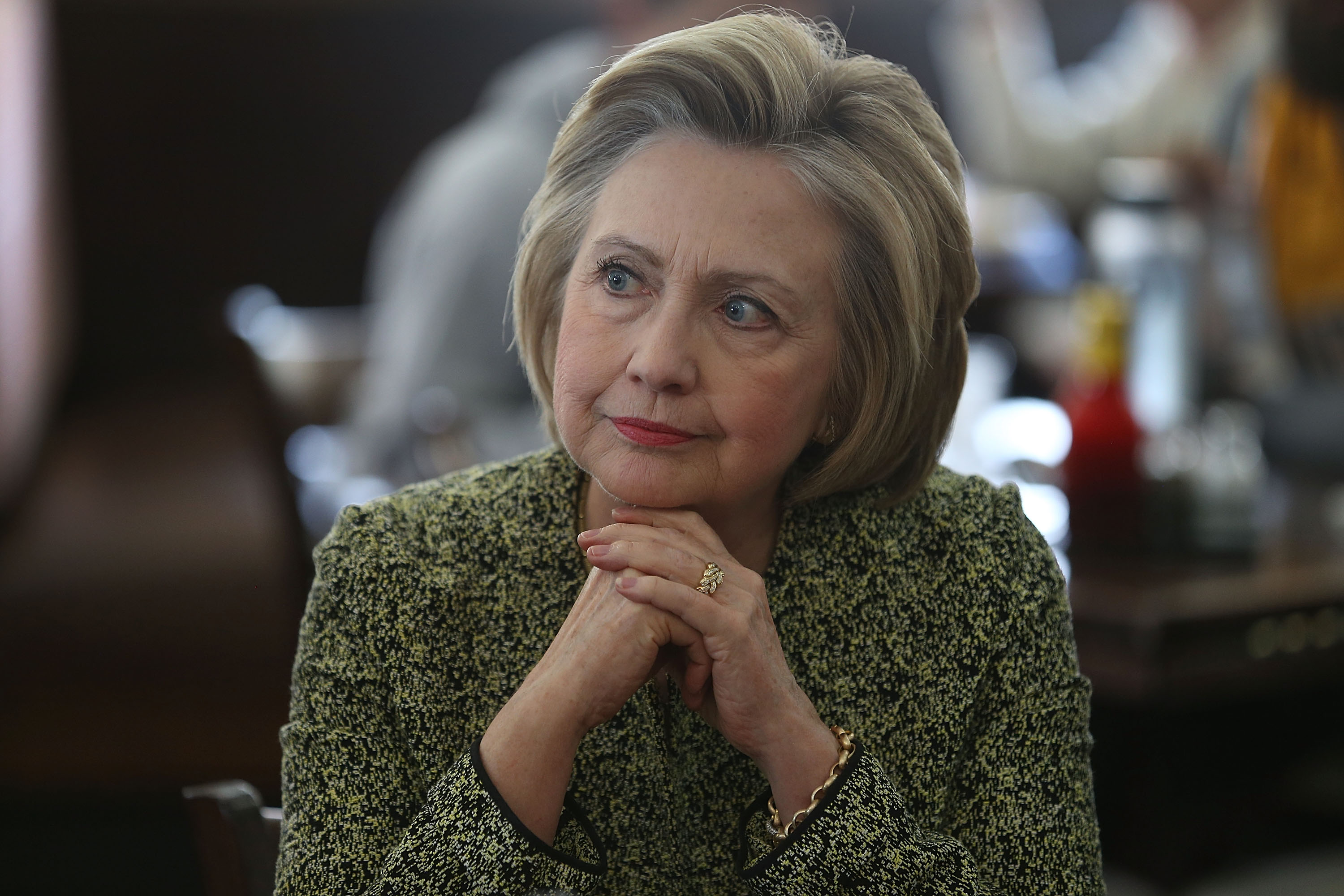 Democratic Presidential Candidate Hillary Clinton Campaigns In Indiana