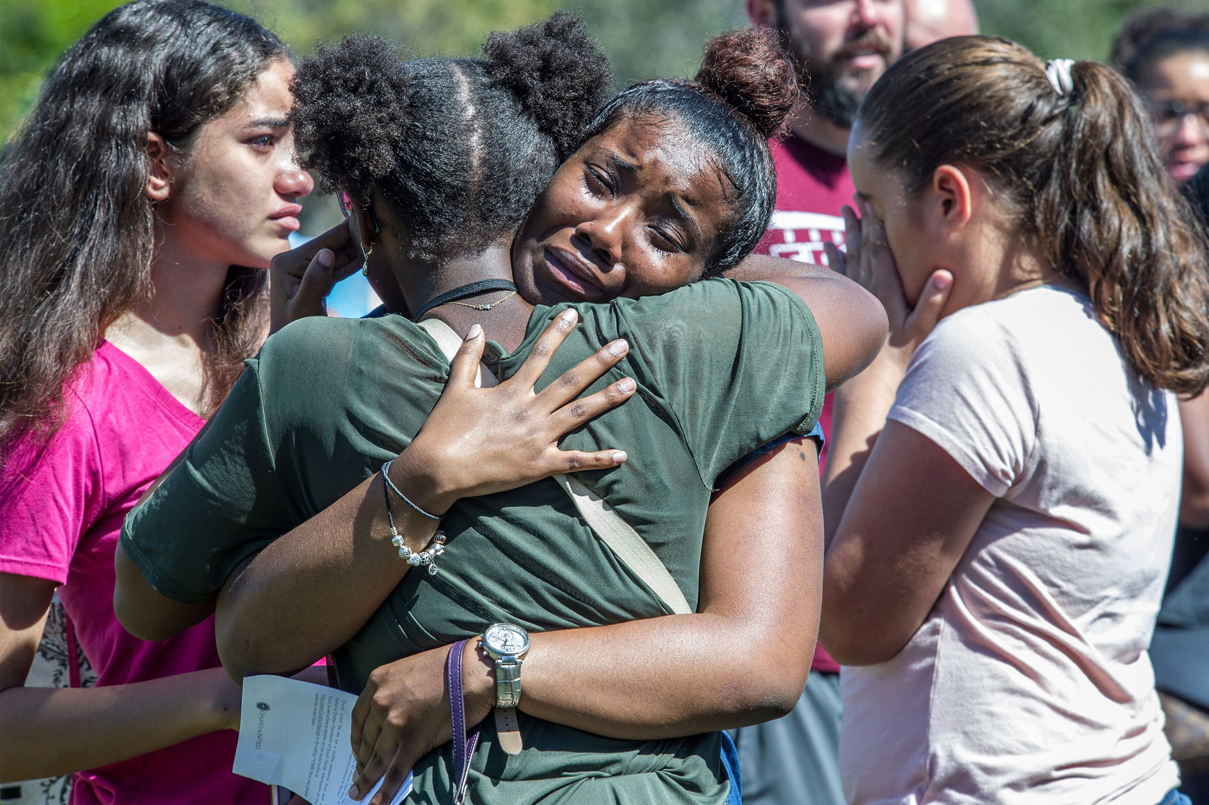 Vigil for victims of mass shooting in Parkland, USA - 15 Feb 2018