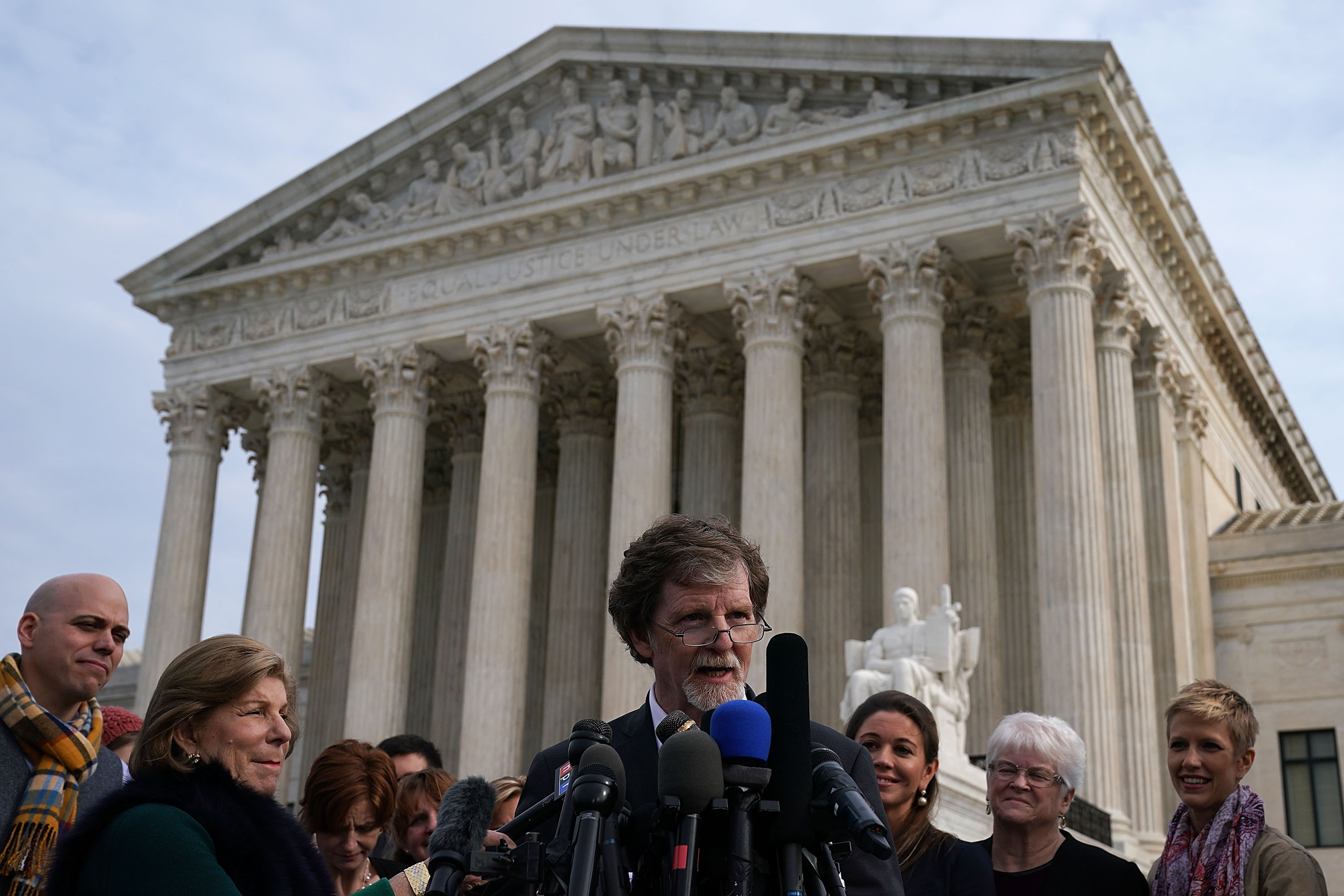 Plantiffs And Defendant In Cakeshop Case Speak To Press At Supreme Court