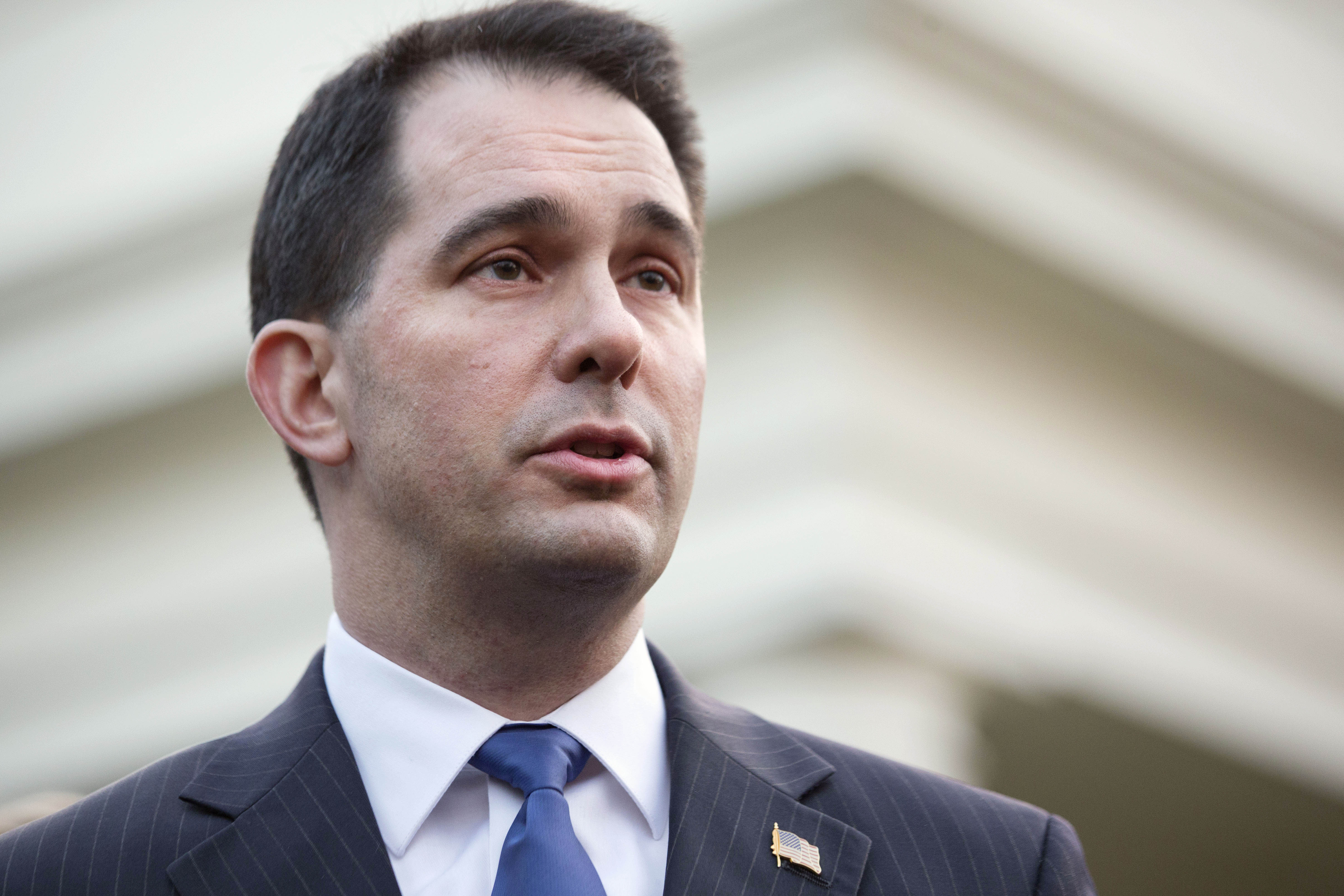 Wisconsin Gov. Scott Walker speaks at the White House in Washington, D.C. on Jan. 14, 2014.