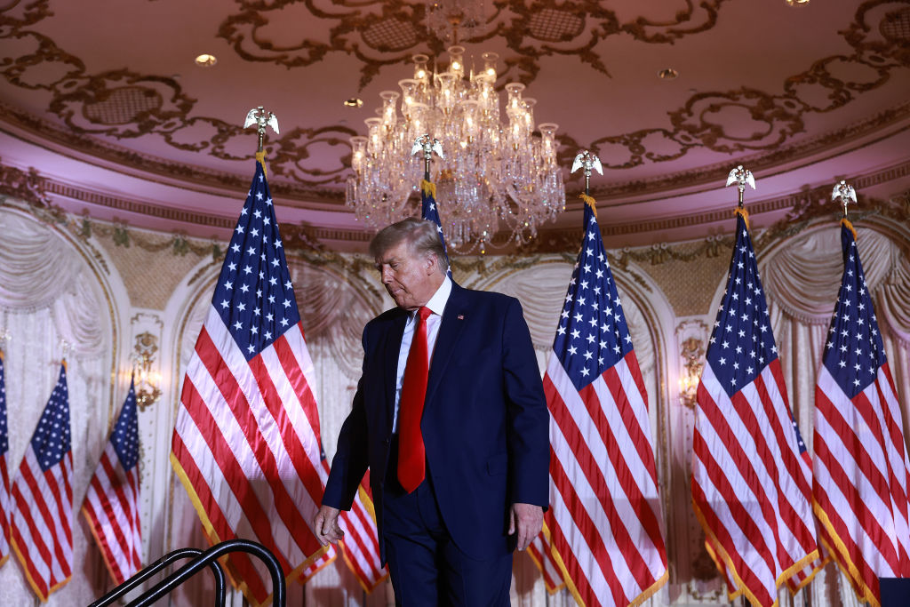 Former U.S. President Donald Trump  Makes An Announcement At His Florida Home