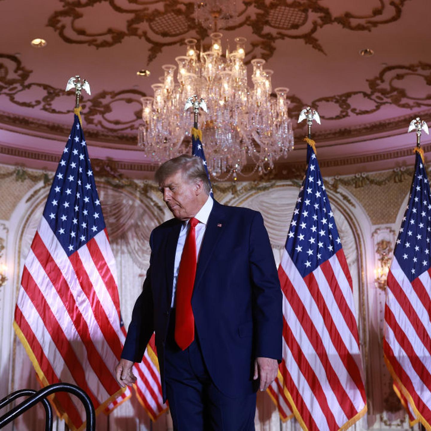 Former U.S. President Donald Trump Makes An Announcement At His Florida Home