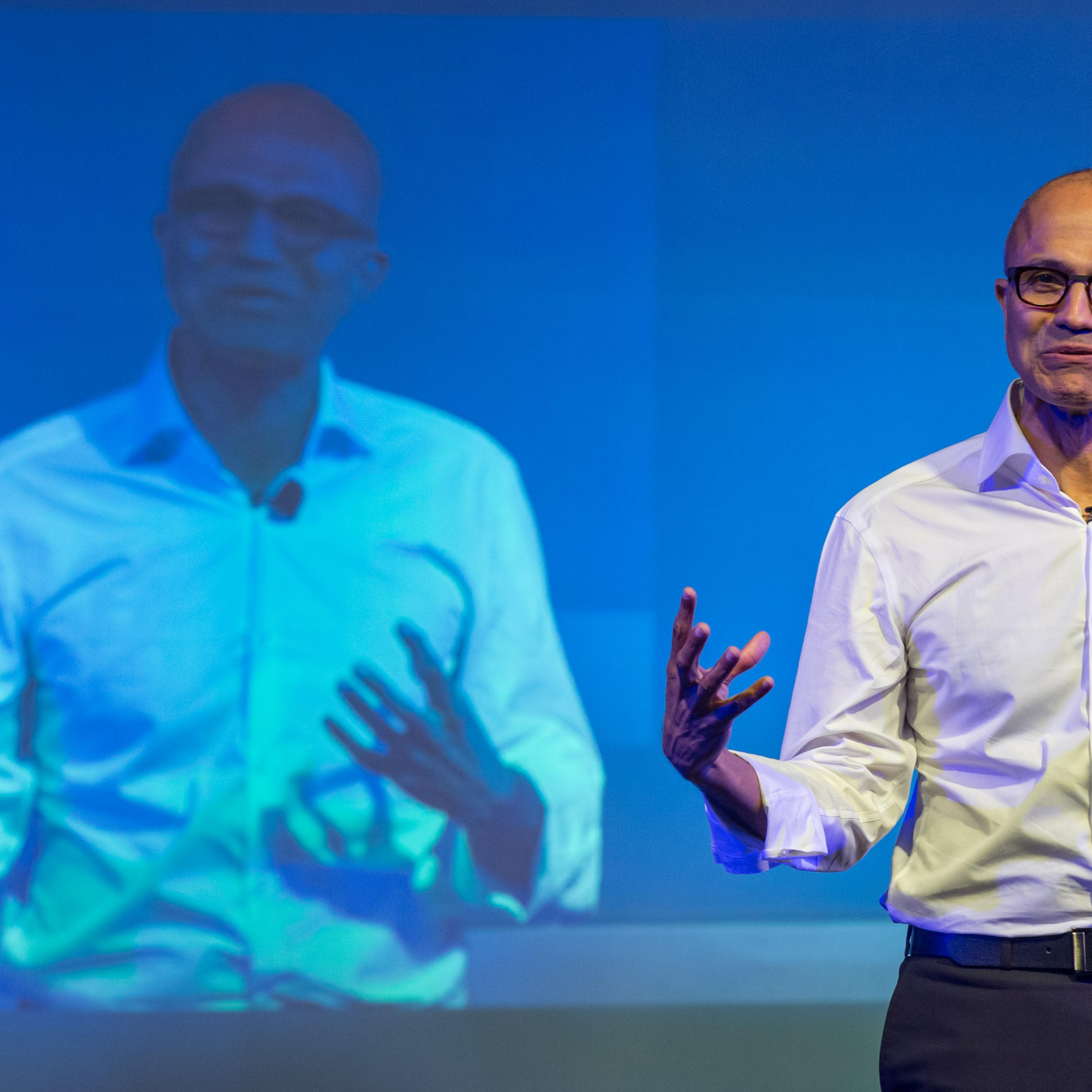 Microsoft Corp Chief Executive Officer Satya NadellaSpeaks At Company Event