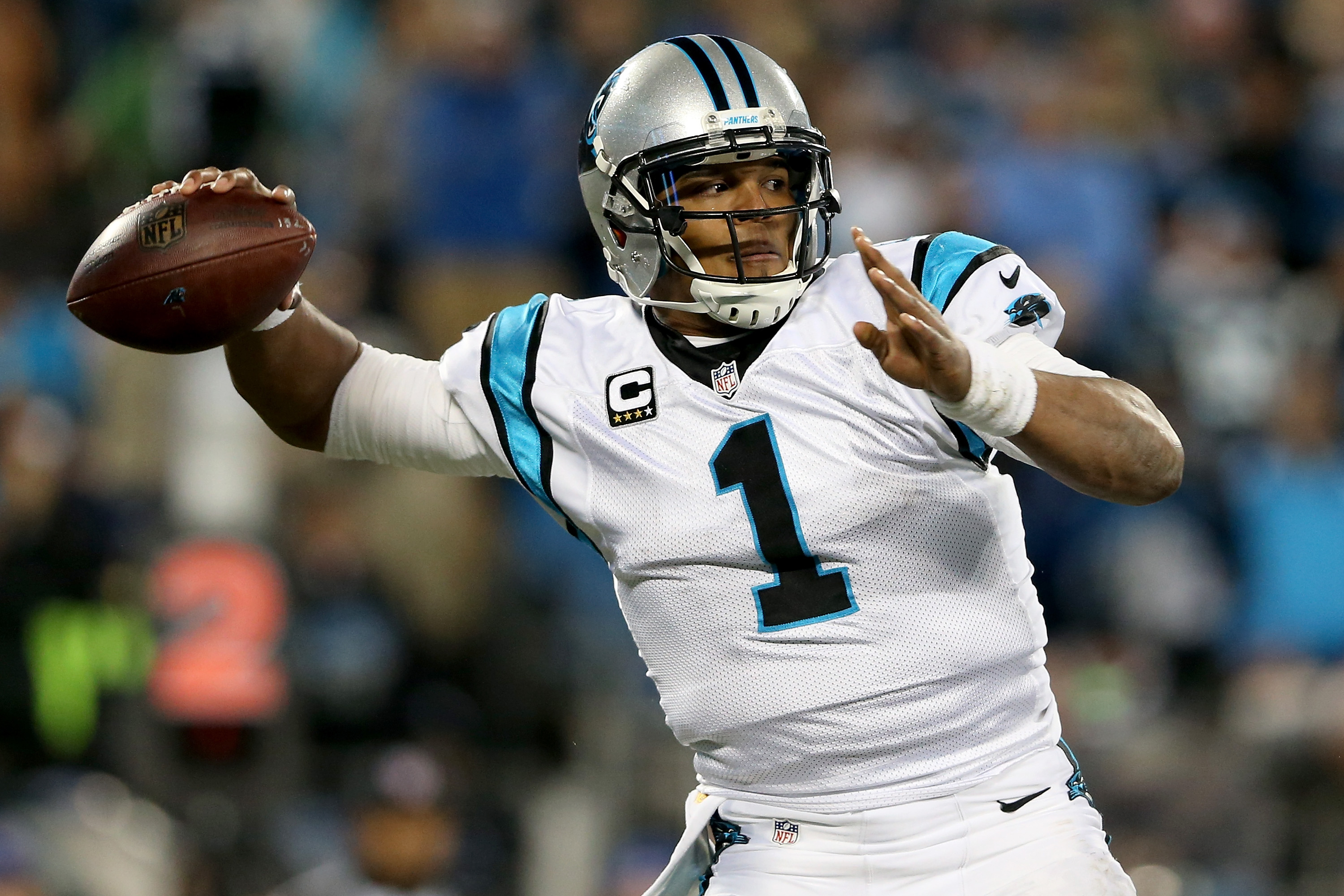 during the NFC Championship Game at Bank of America Stadium on January 24, 2016 in Charlotte, North Carolina.