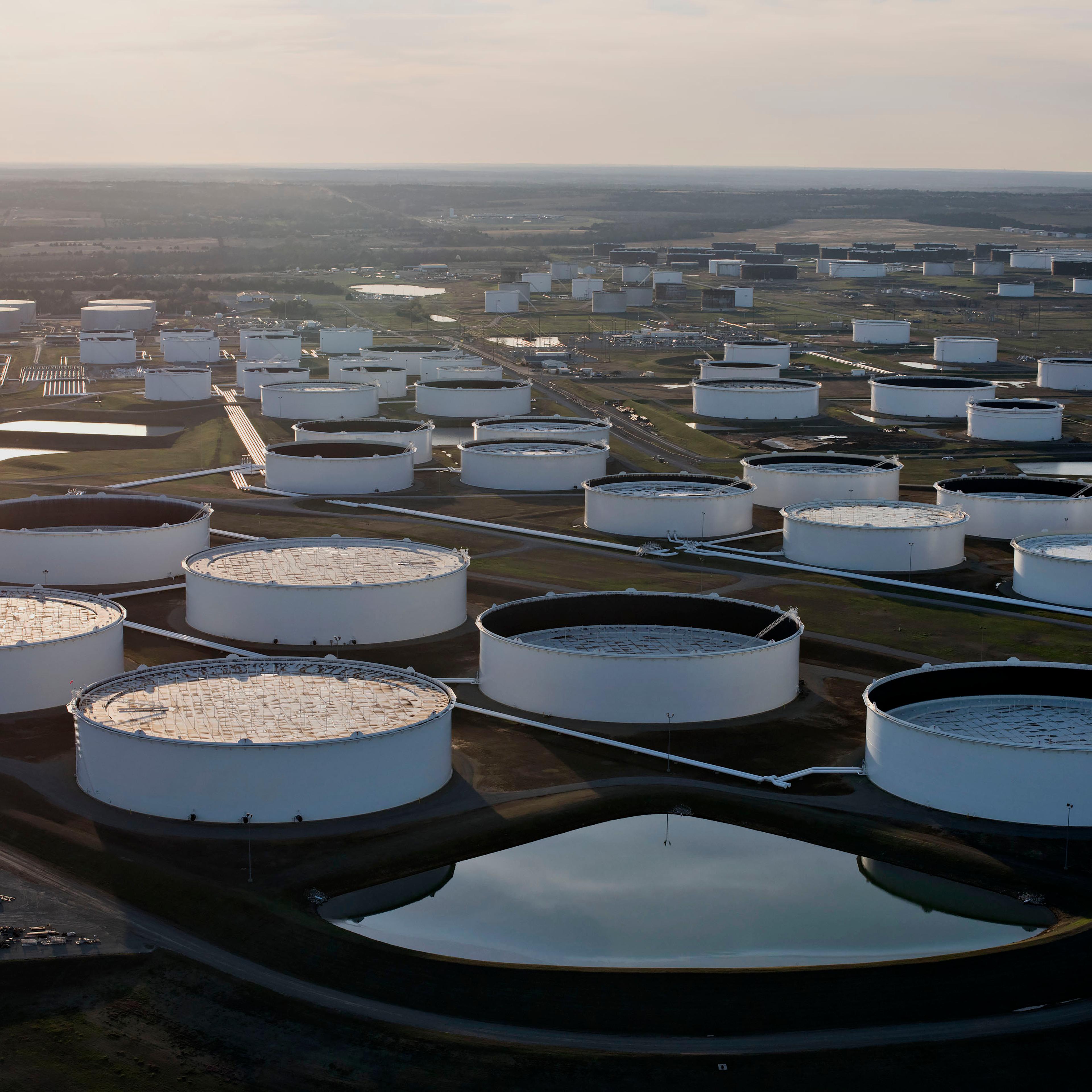 Oil storage tanks in Cushing, Okla. on March 24, 2015.