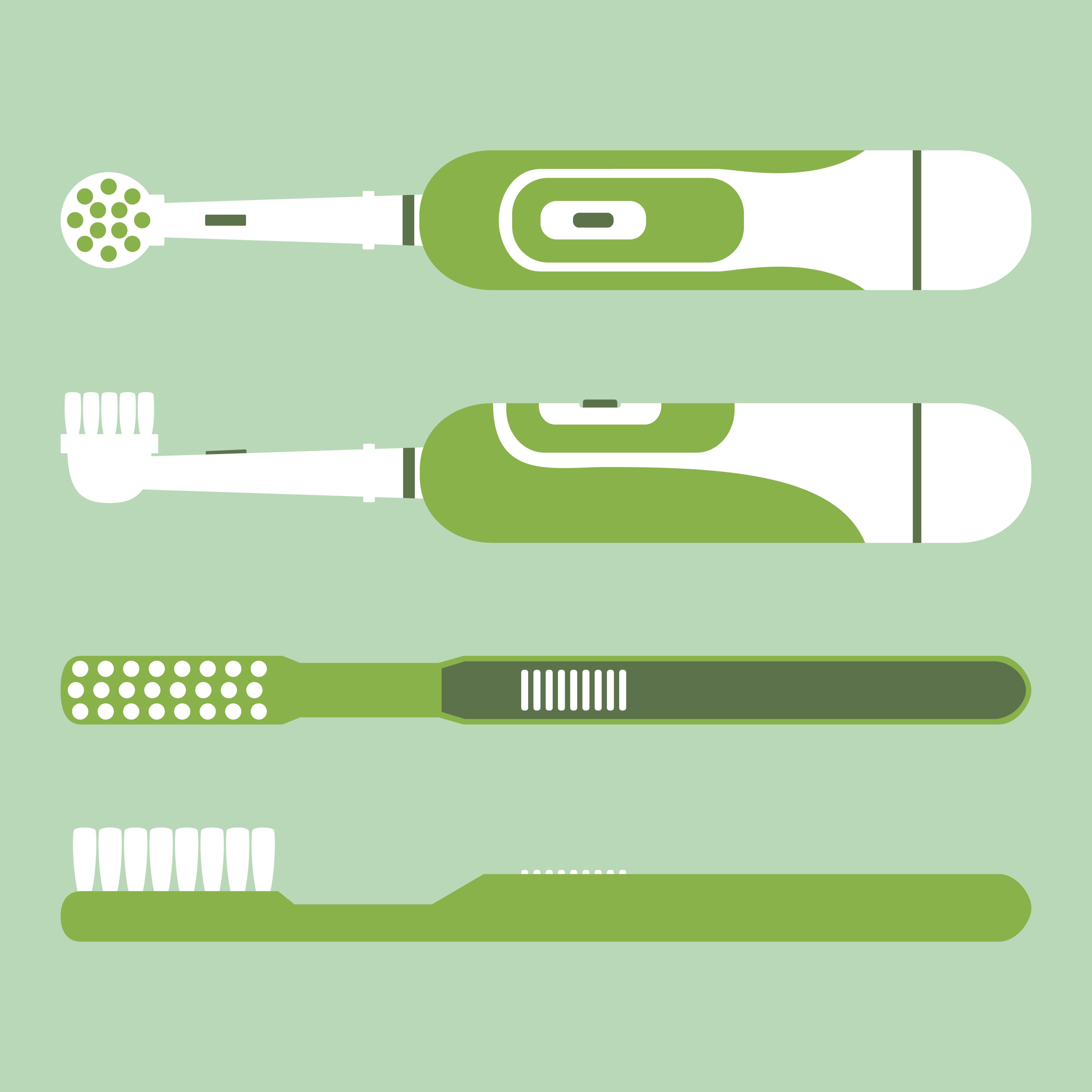 electric and handle toothbrush for brushing teeth