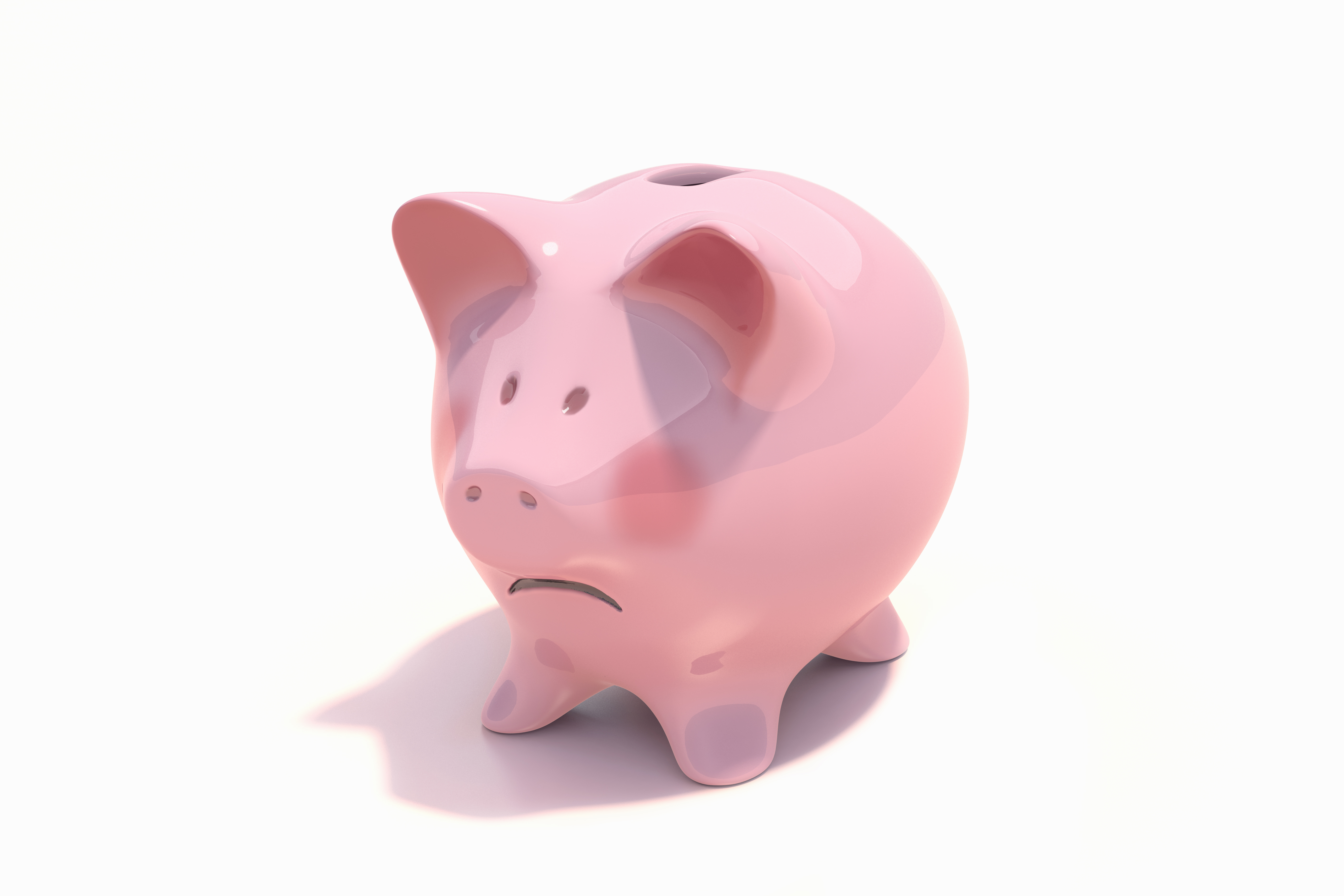 Sad piggy bank