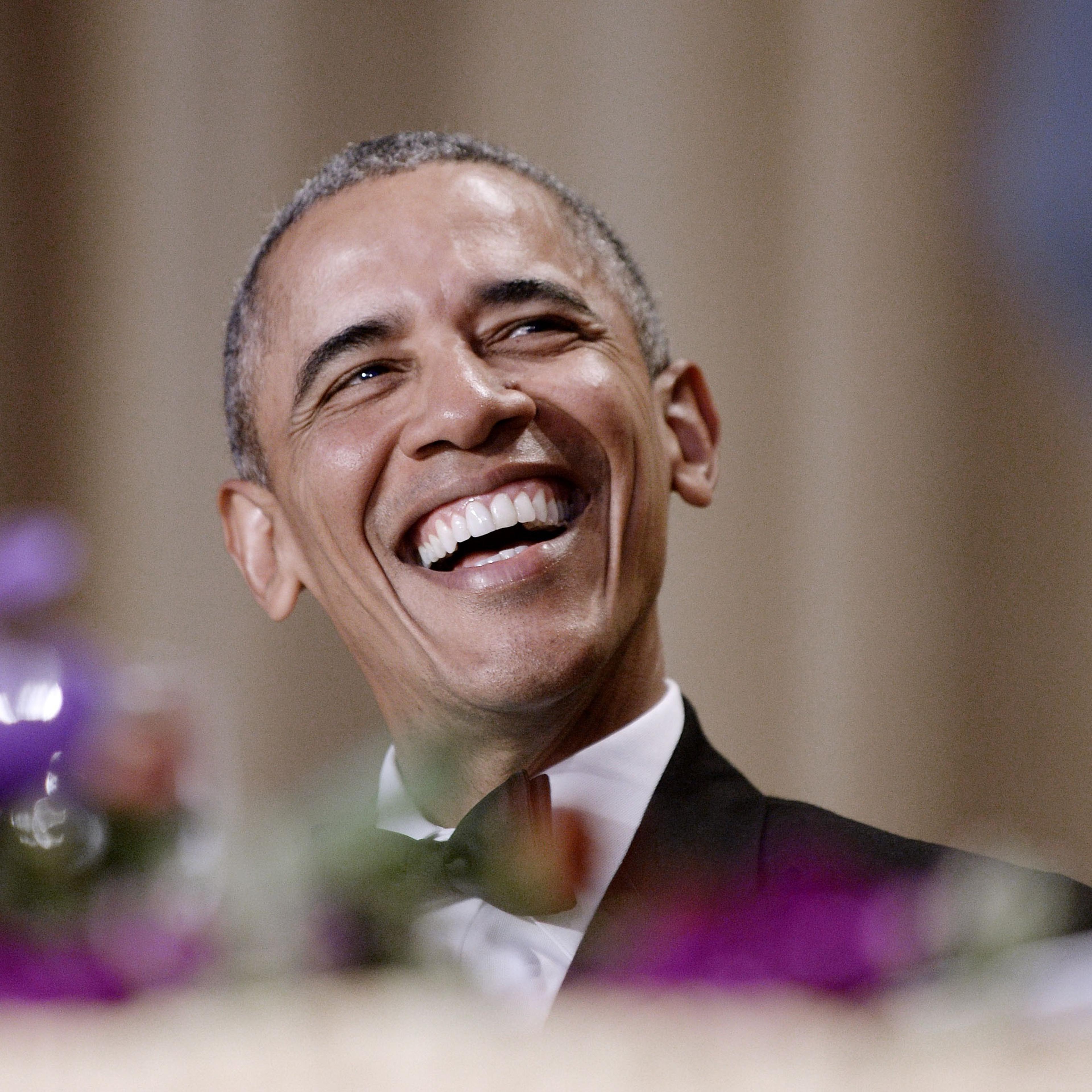 President Barack Obama attends the White House Correspondents' Association annual dinner at the Washington Hilton hotel in Washington, D.C., on April 30, 2016.