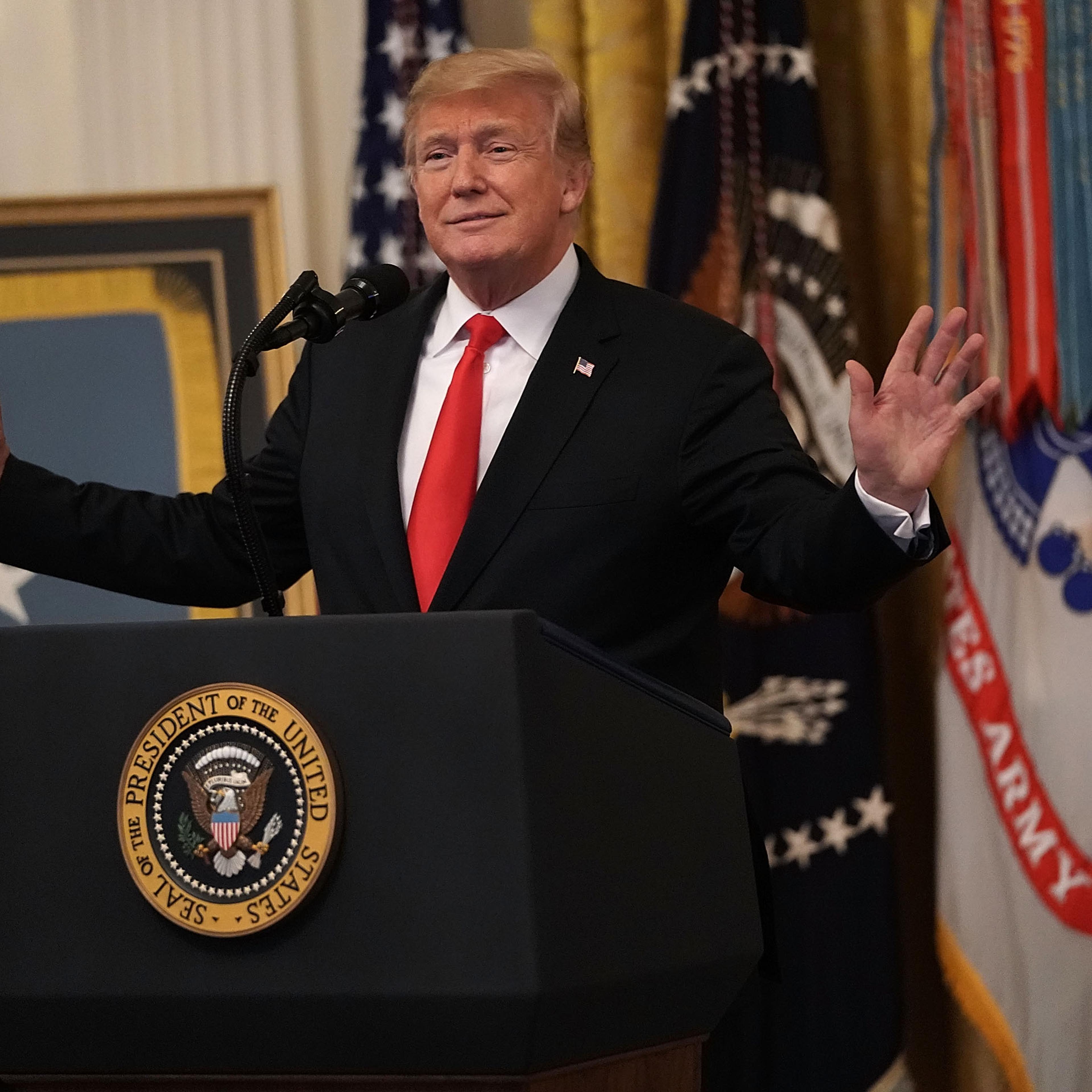 President Trump Attends Congressional Medal Of Honor Society Reception