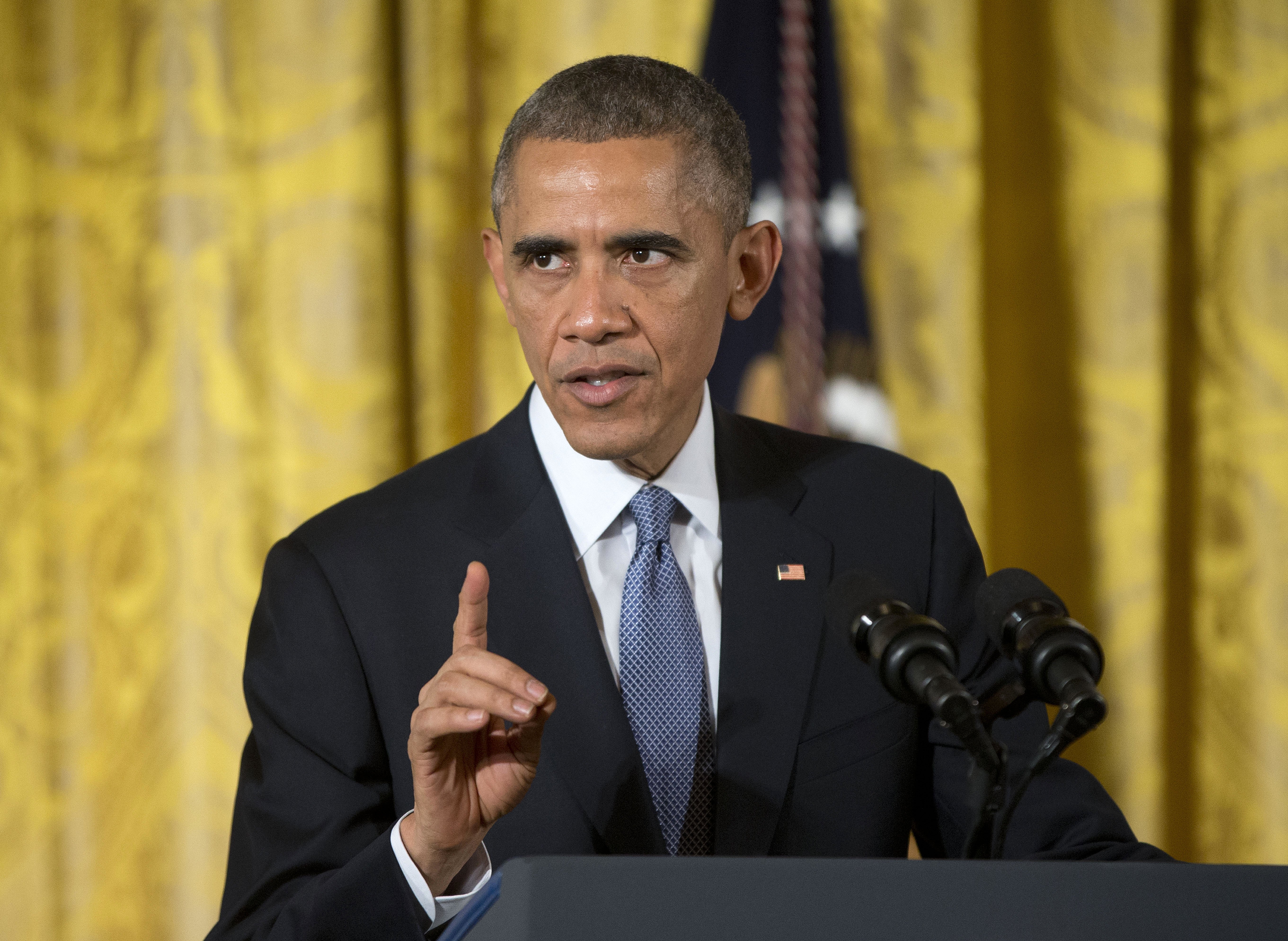 President Barack Obama speaks at the 'ConnectED to the Future', in the East Room of the White House in Washington D.C. on Nov. 19, 2014.