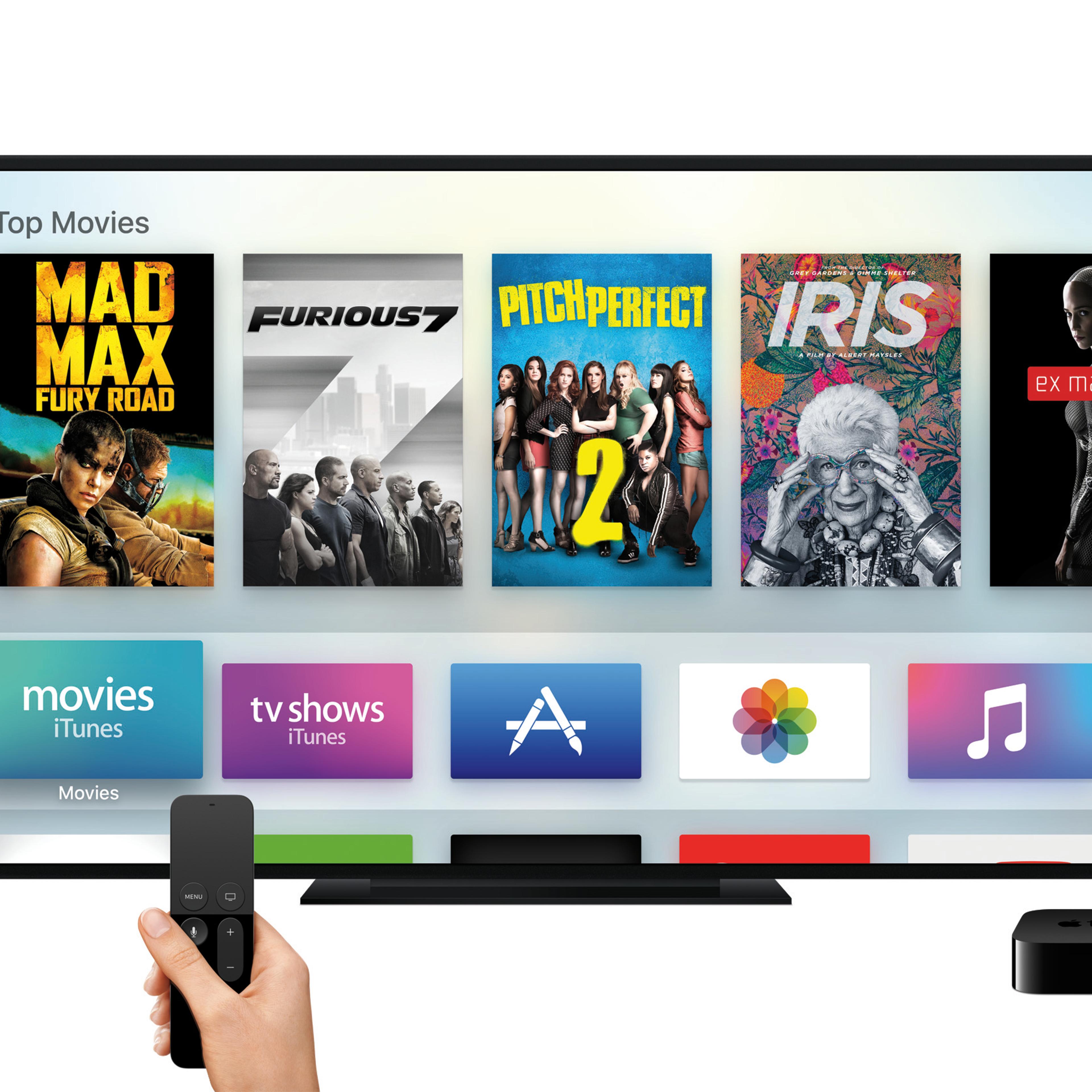 Siri remote, tvOS, and the App Store running on the new Apple TV