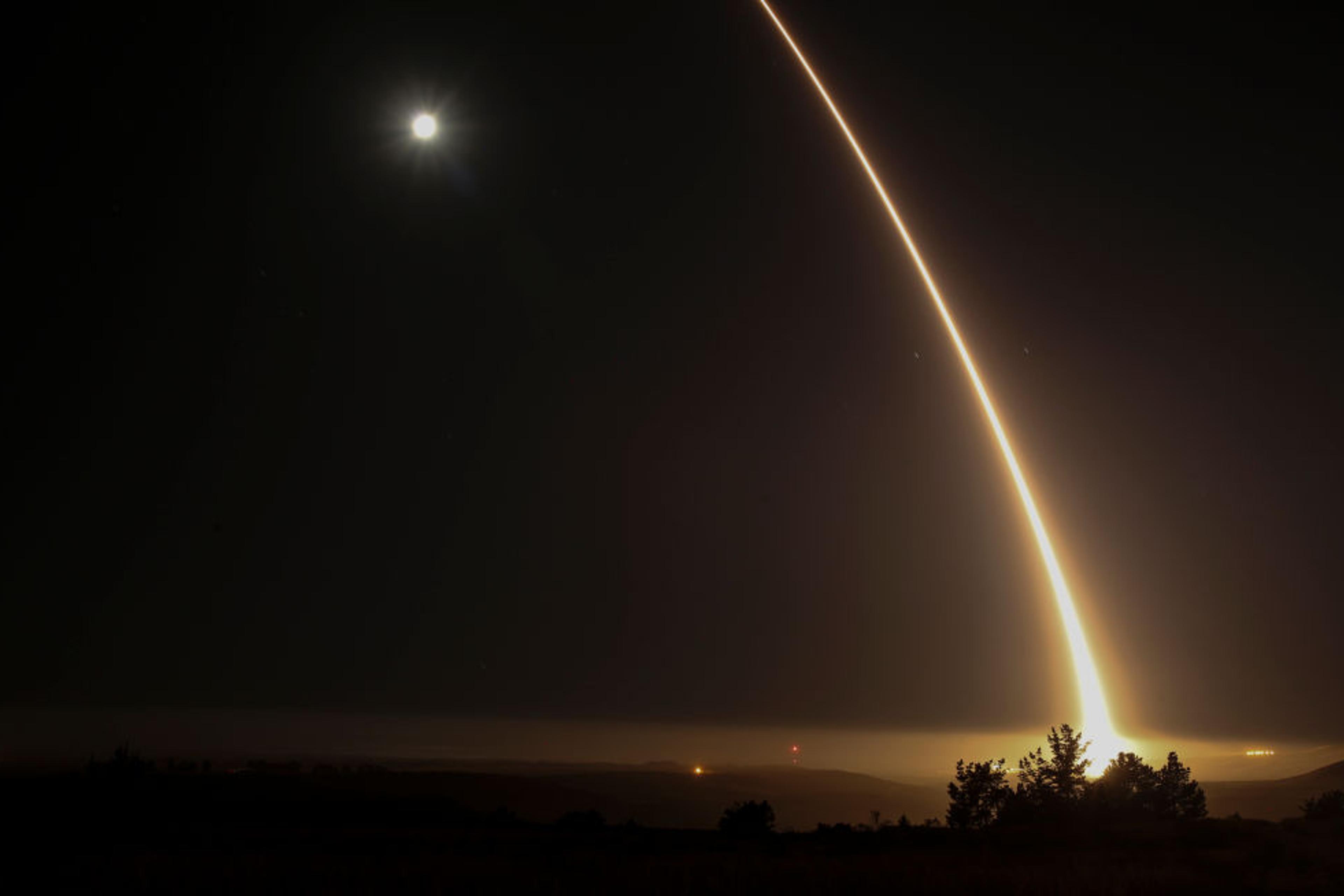 US tests an unarmed intercontinental ballistic missile in 2017.