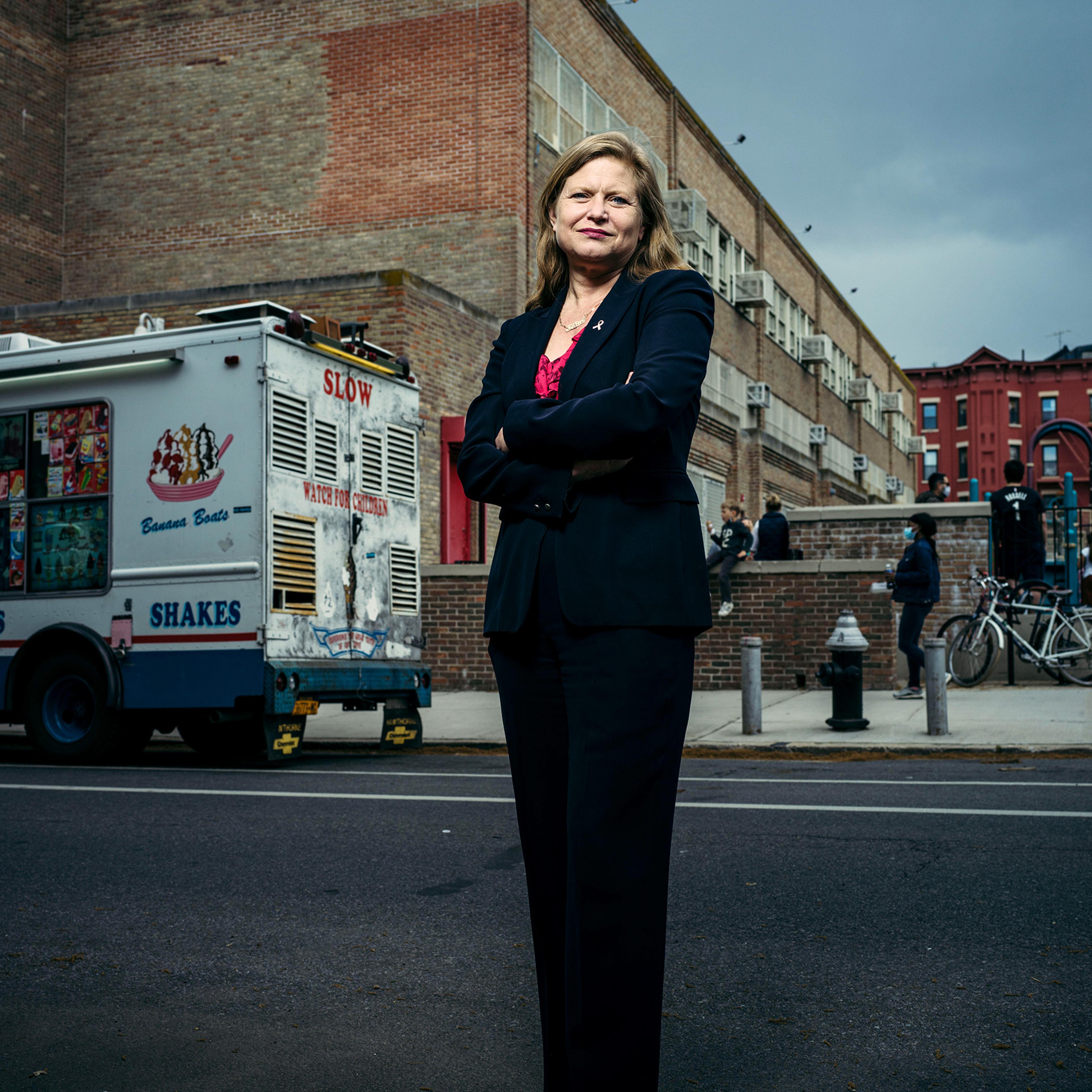 Kathryn Garcia, a longtime civil servant who served as commissioner of New York City's Sanitation Department, in Brooklyn on April 30, 2021. (Damon Winter/The New York Times)