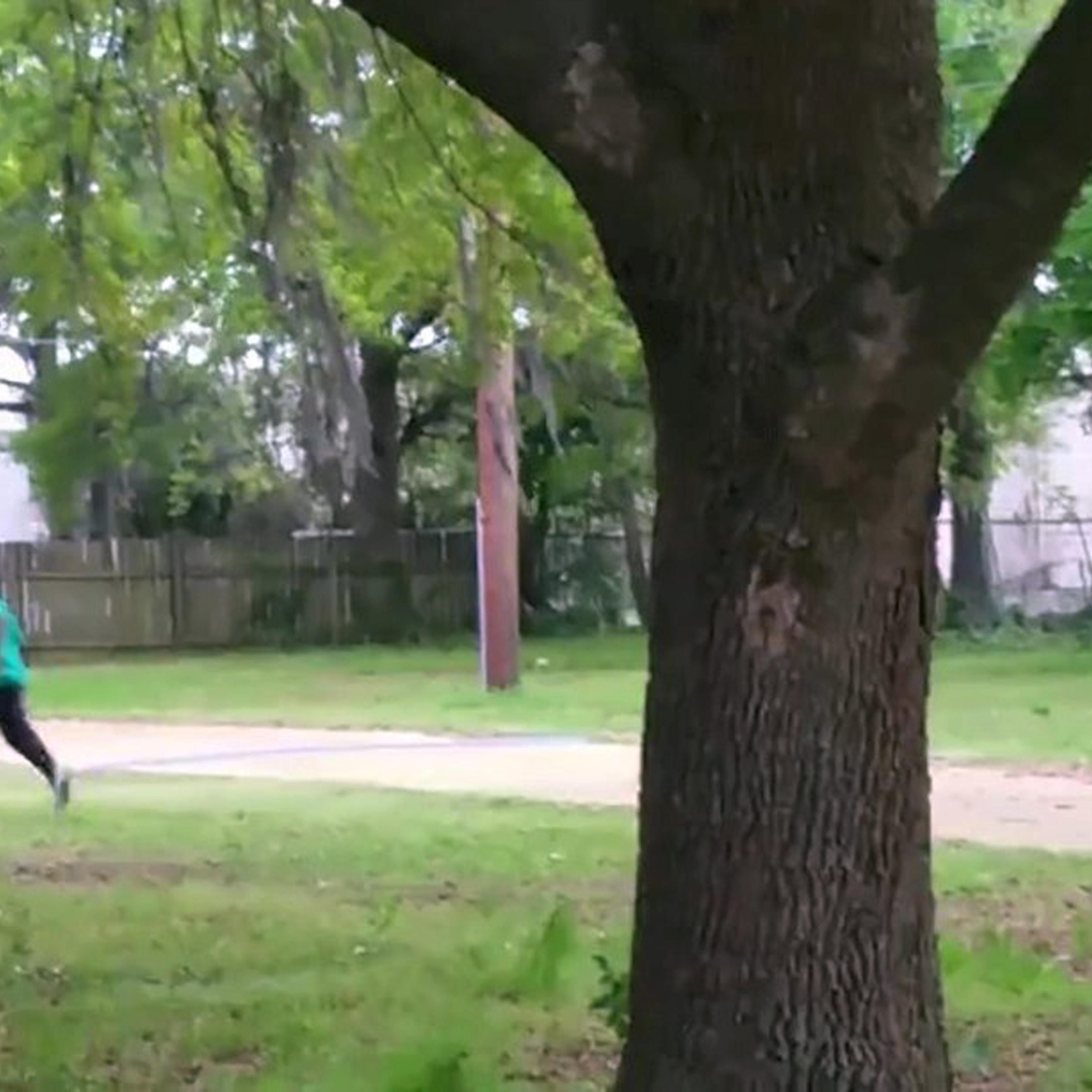 North Charleston police officer Michael Slager is seen allegedly shooting 50-year-old Walter Scott in the back as he runs away, in this still image from video in North Charleston, South Carolina taken April 4, 2015.
