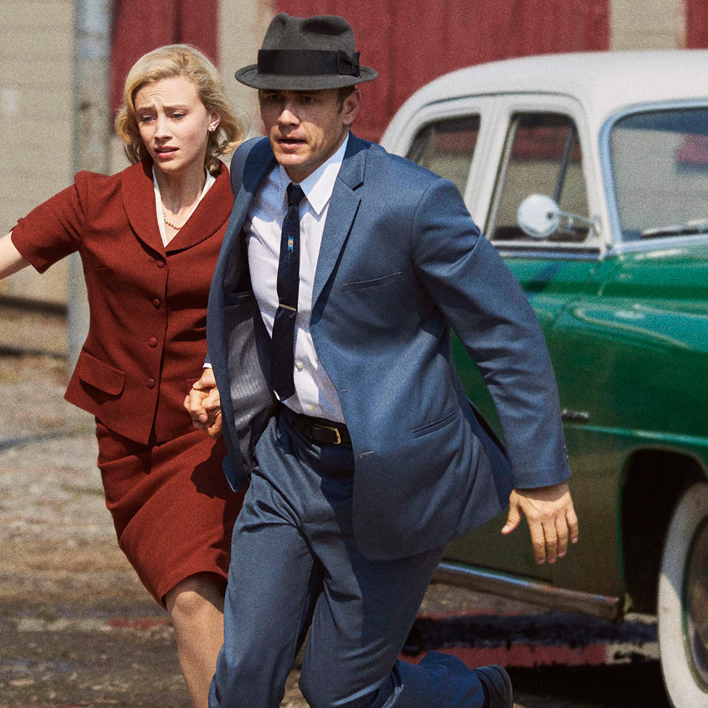 Sarah Gadon, as Sadie Dunhill, and James Franco, as Jake Epping, in 11.22.63.