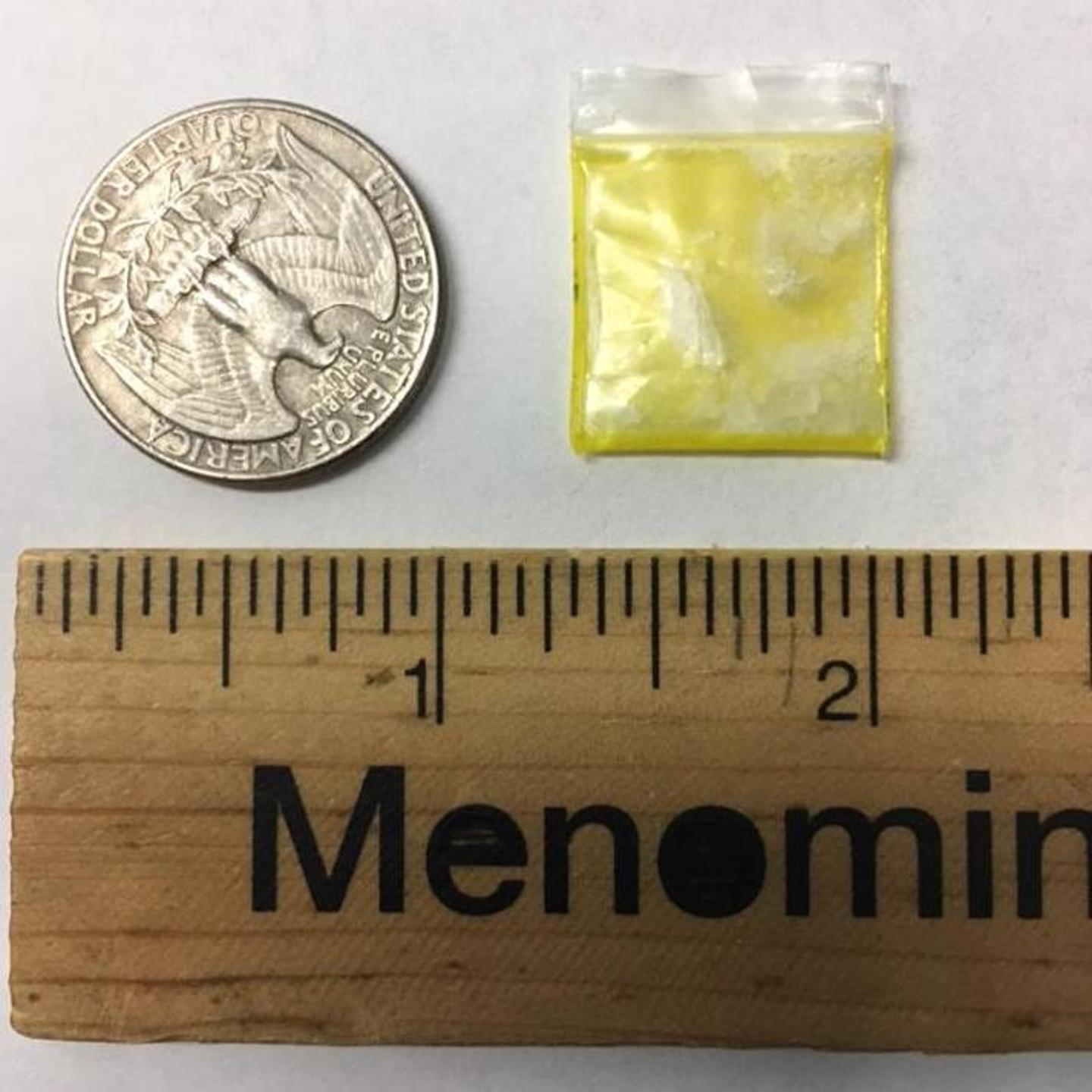 On Oct. 30, 2017, a baggy containing crystalline powder was found in a child's Halloween candy following a trick-or-treating event in Keshena, Wis. The crystalline powder tested positive for methamphetamine.