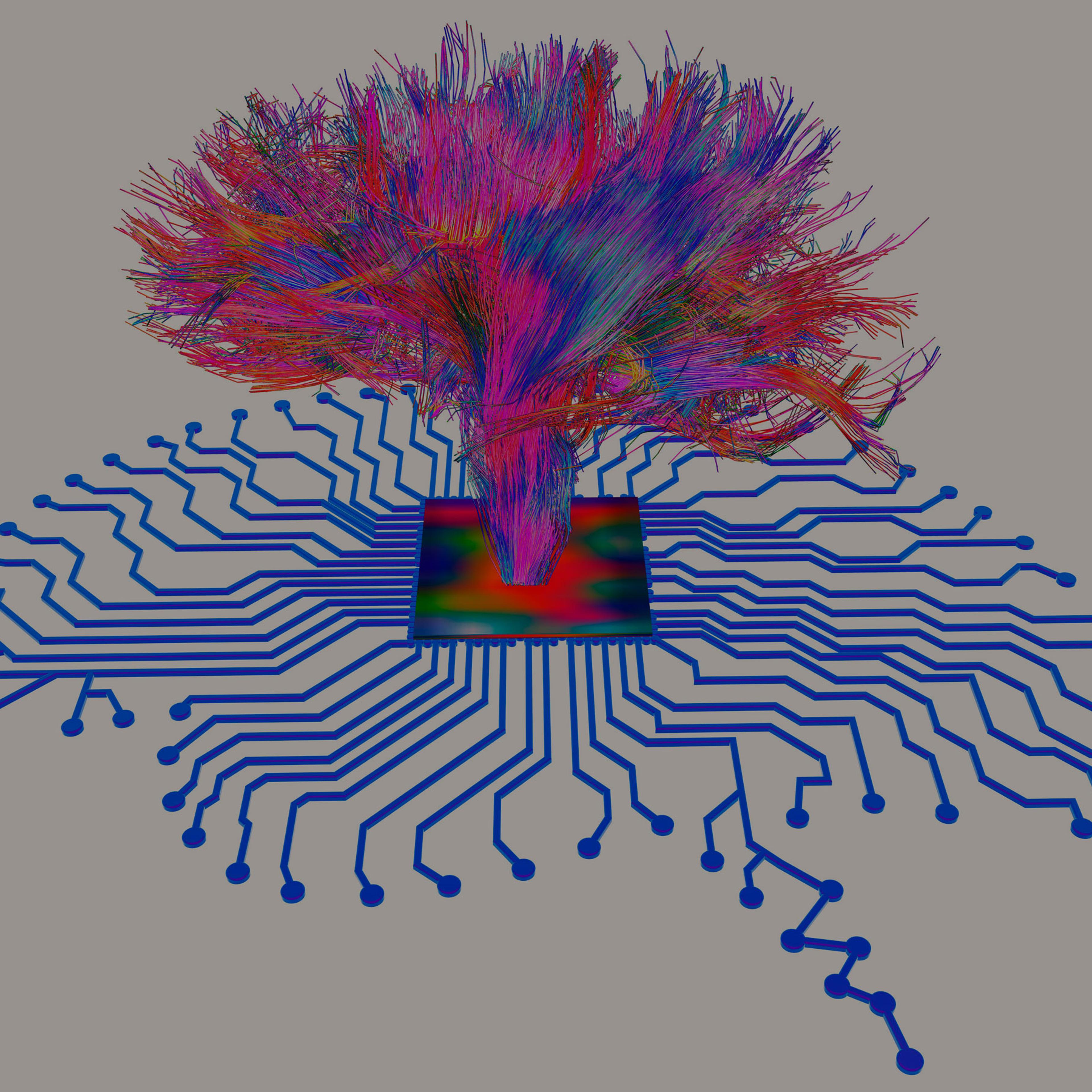 Conceptual computer artwork depicting artificial intelligence.