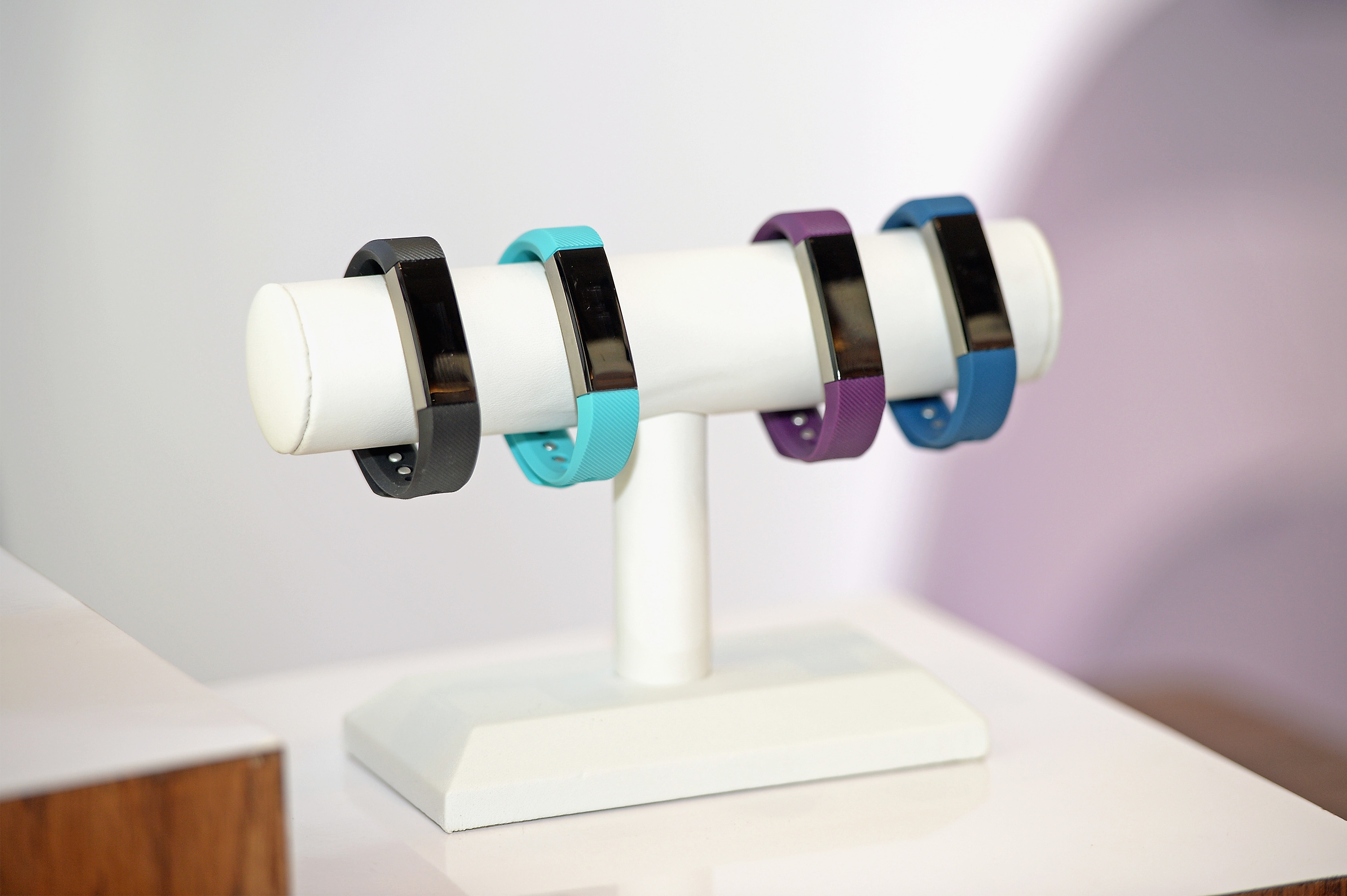 Fitbit Alta products on display in New York City on Feb. 2, 2016.